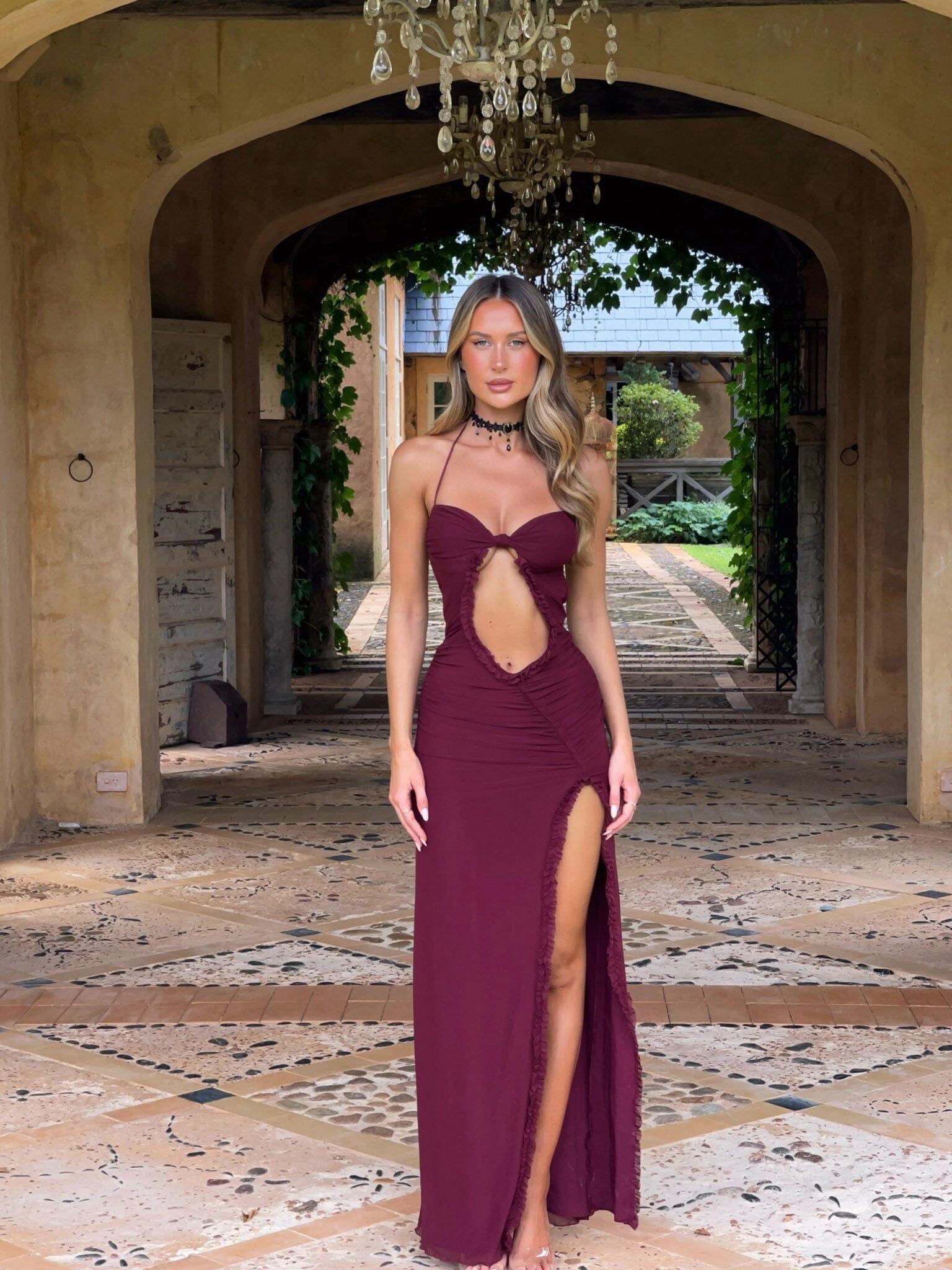 Refined Form ROCCO MAXI DRESS WINE