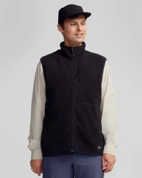 Essential Casual Look High Performance Blend Men's Trailhead Fleece Vest - Black Stingray