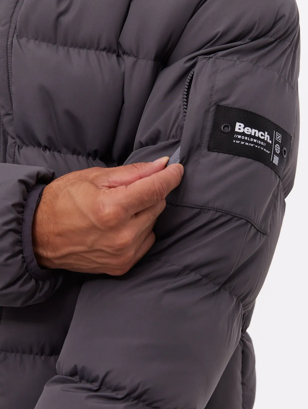 Lightweight insulation Morning Commute Gear Texani Hooded Puffer Jacket - Grey