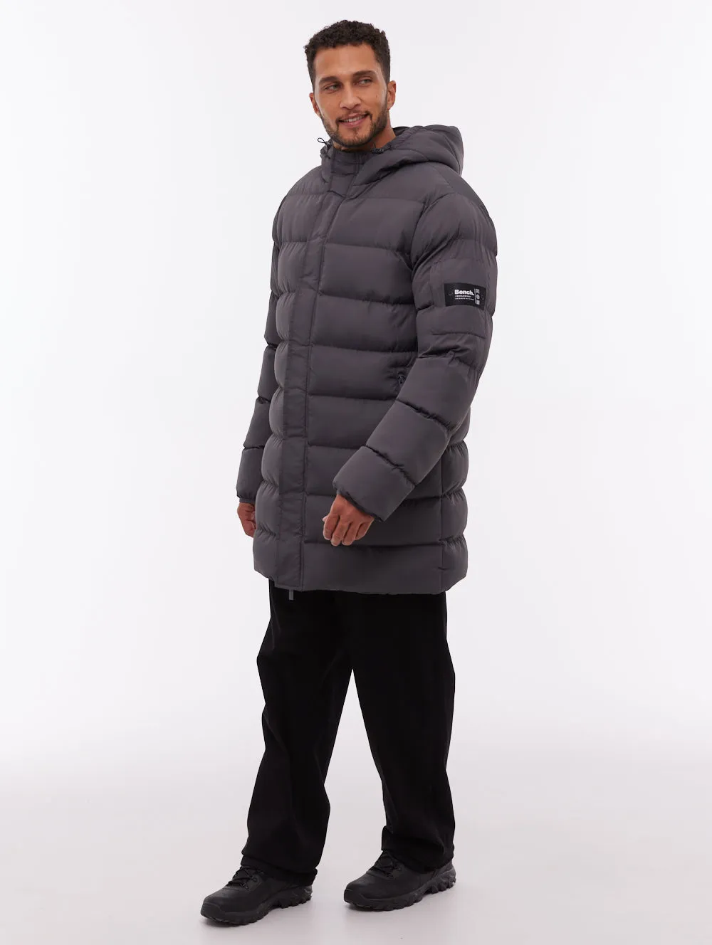 Texani Hooded Puffer Jacket - Grey Thermal Lining Tech