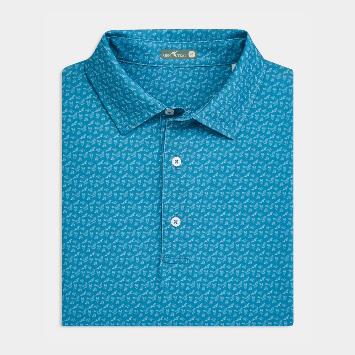 Sleek Style Breathable Base Regal Birds of Prey Printed Performance Polo