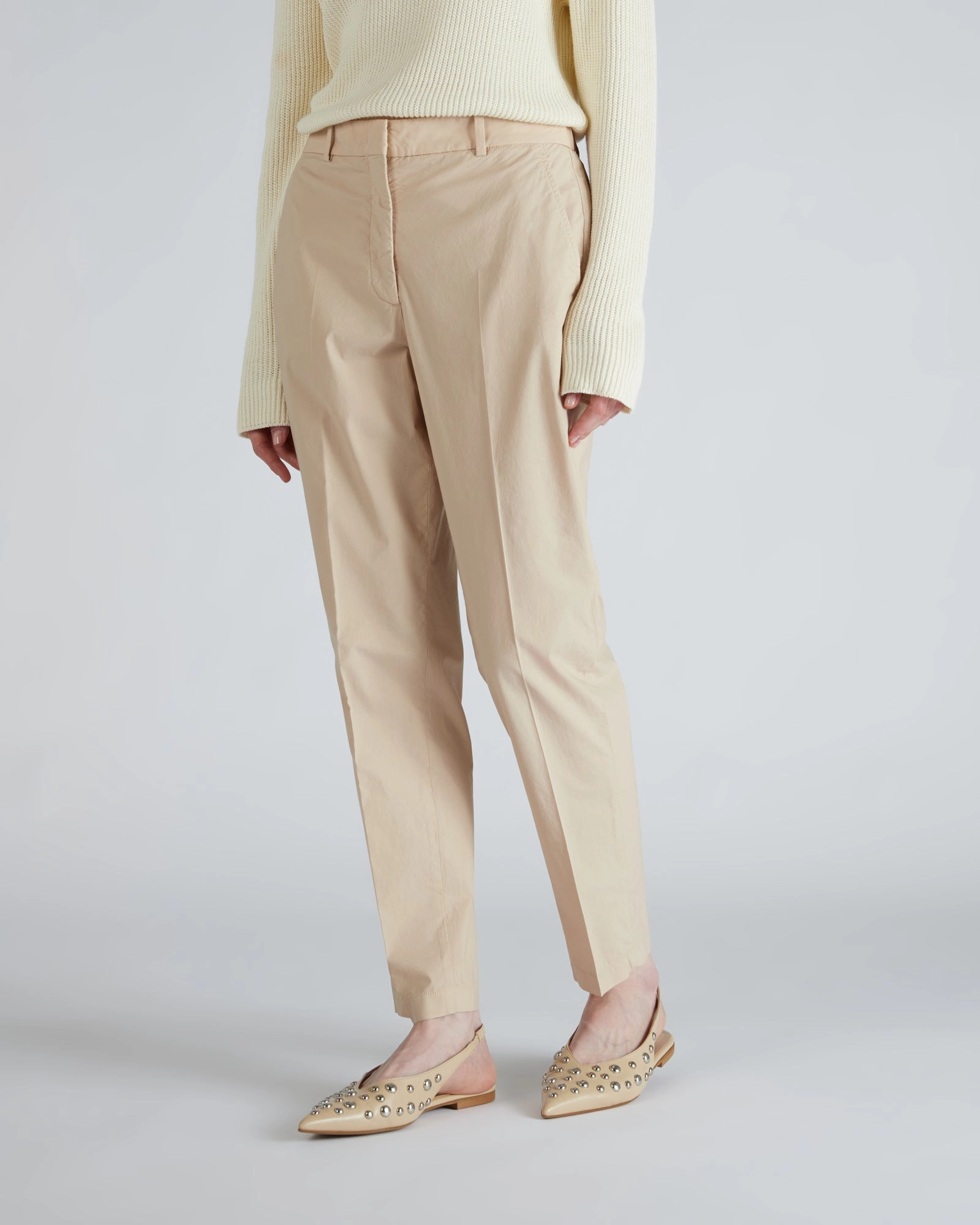 WrinkleFreeFinish Modern Fit Regular fit cotton poplin trousers