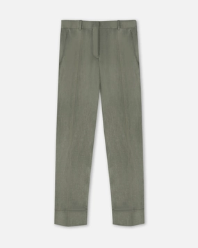 Regular fit linen trousers Barrel Waist