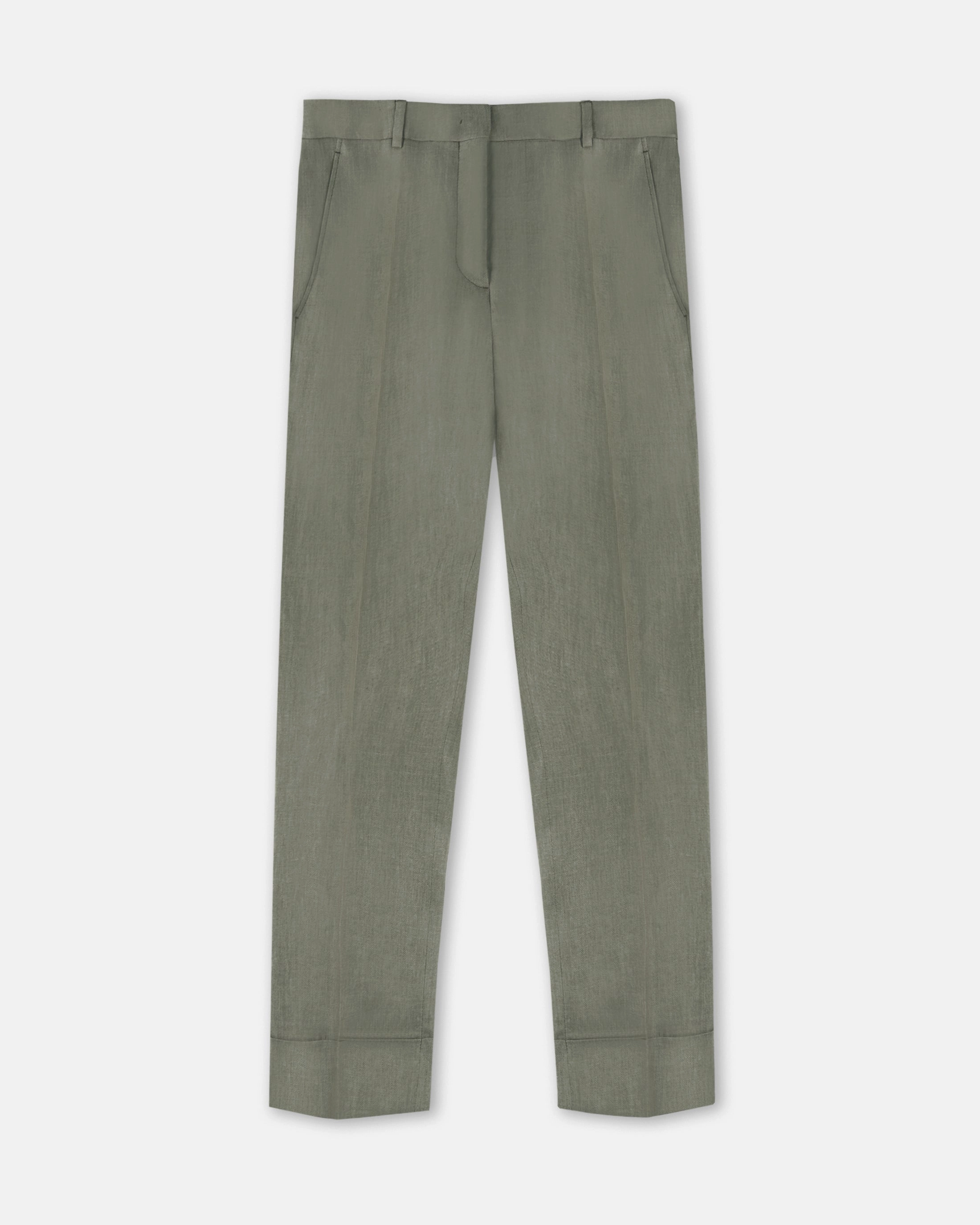 Regular fit linen trousers Barrel Waist