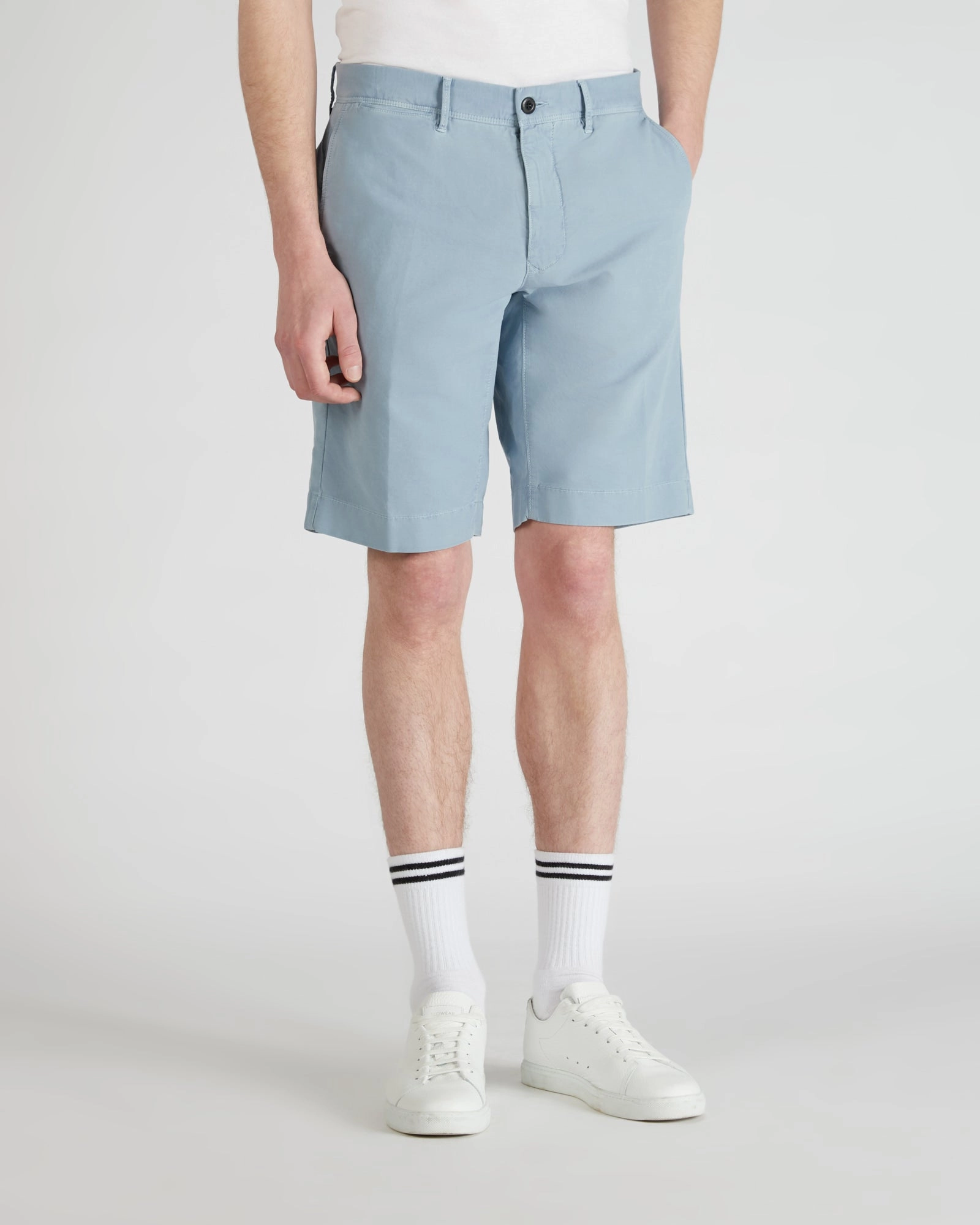 Regular-fit Summer Satin Bermuda Shorts Layered Style