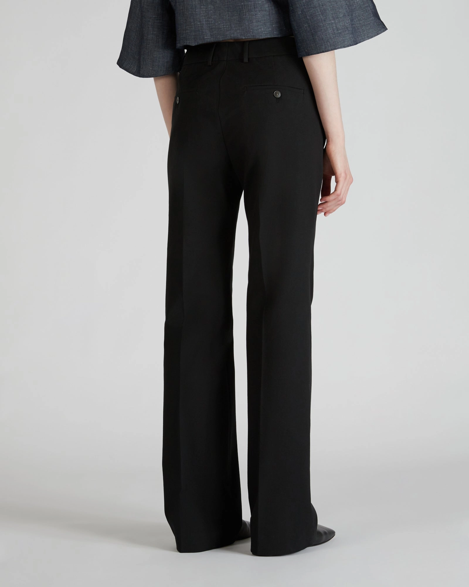 Neutral Style Regular fit trousers in two-way stretch gabardine