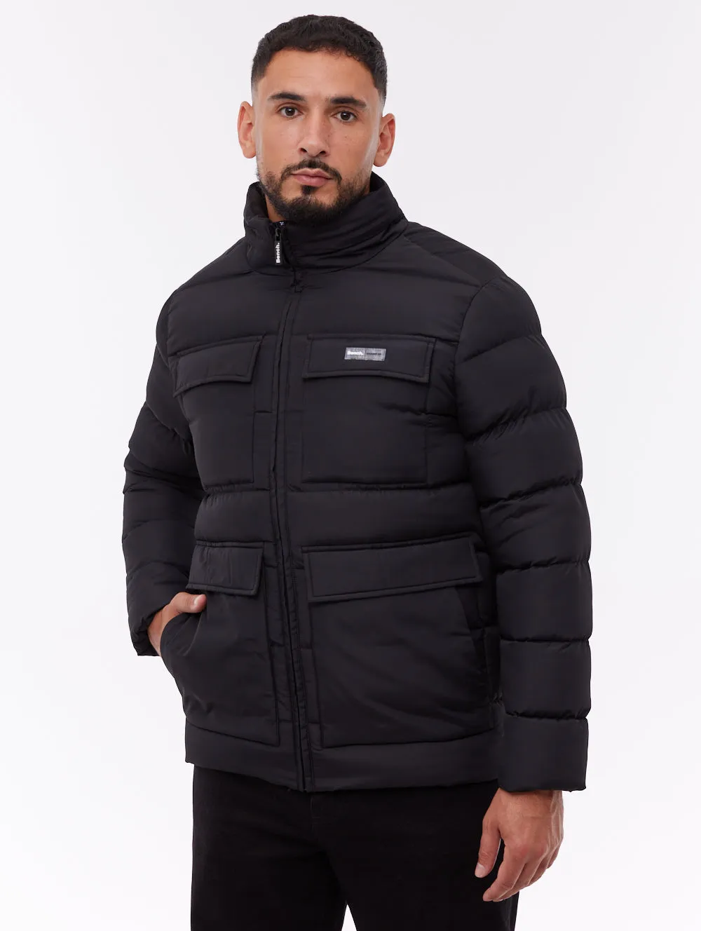 Deromi Insulated Cargo Jacket - Black Flexible Joint Articulation Oversized style