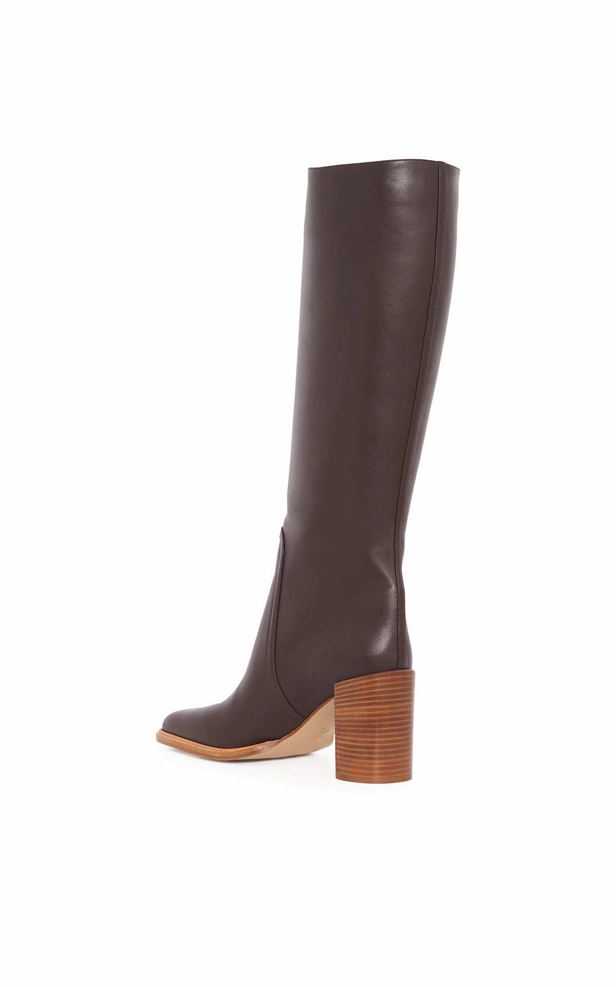 Protective Finish Windy Weather Mud Ground Nina Clasp Tall Boot in Dark Chocolate Leather