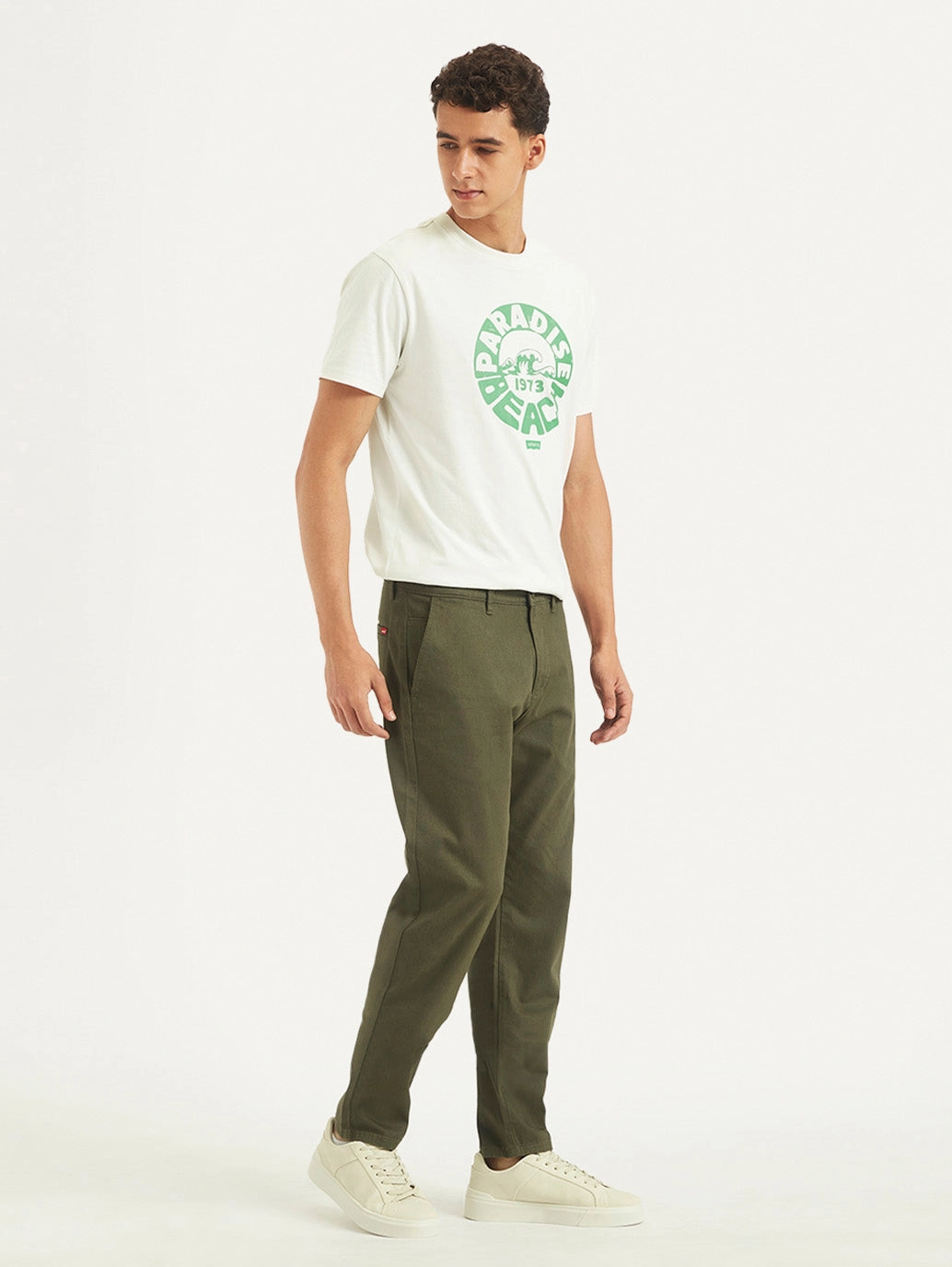 Casual Layer Fit Men's Olive Tapered Trousers