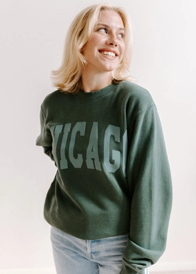Easy Movement Chicago Collegiate Puff Sweatshirt - Alpine