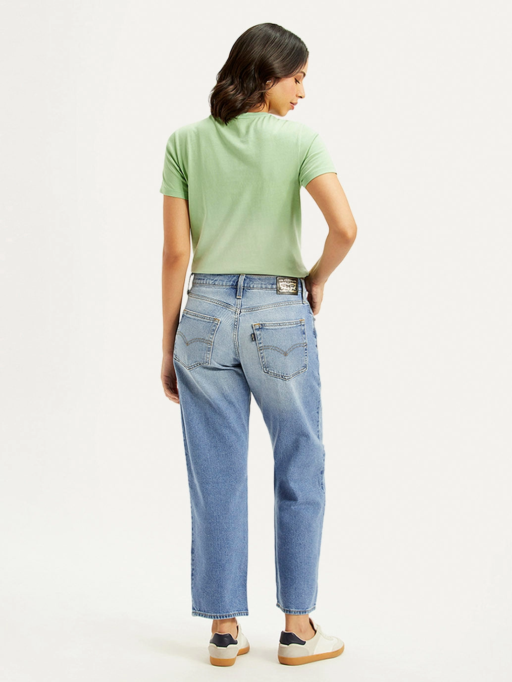 Loose Spring Mood Women's 94 Light Blue Baggy Fit Mid Rise Jeans