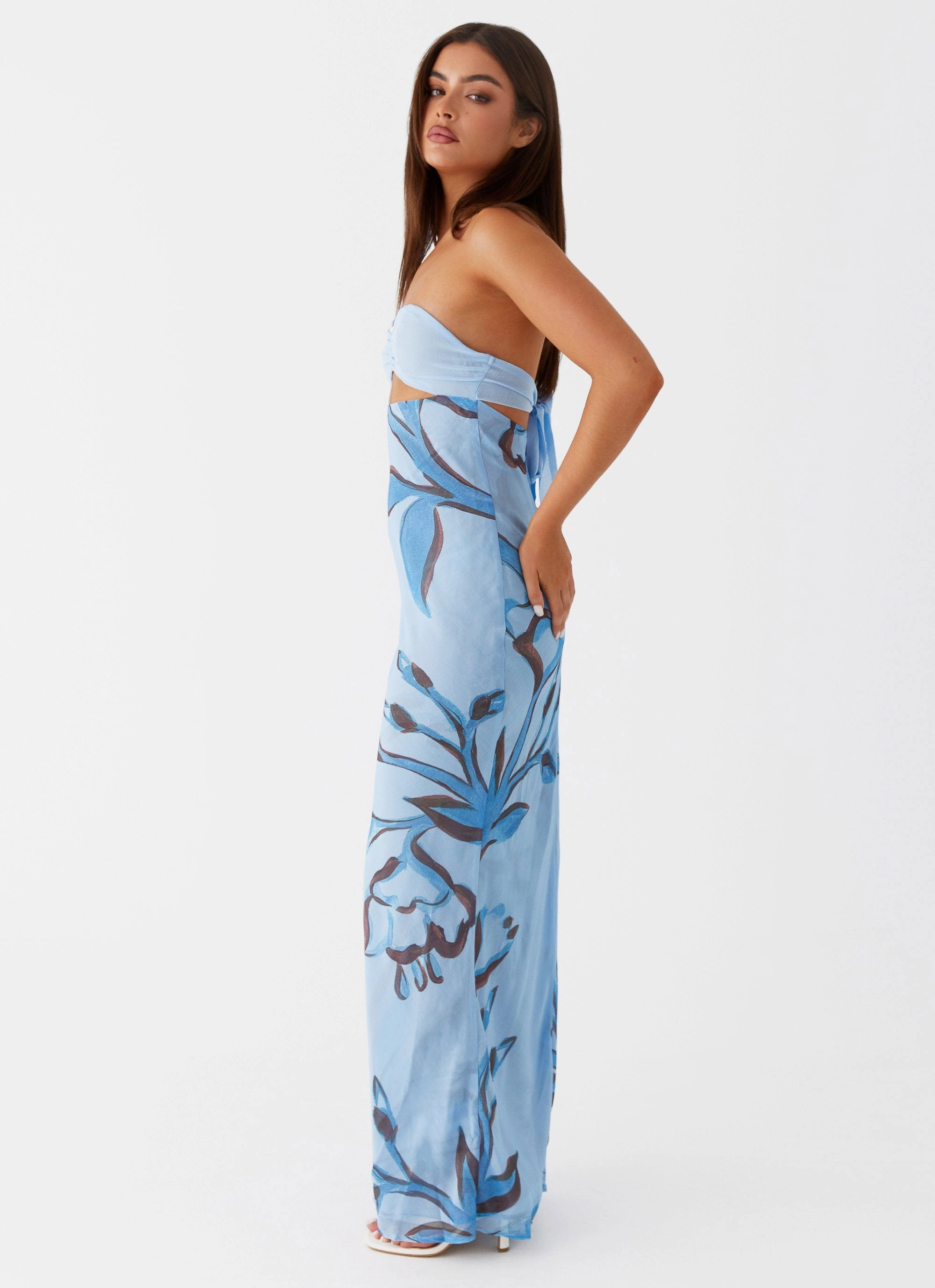Tropicana Maxi Dress - Blue Floral Breezy Fit
