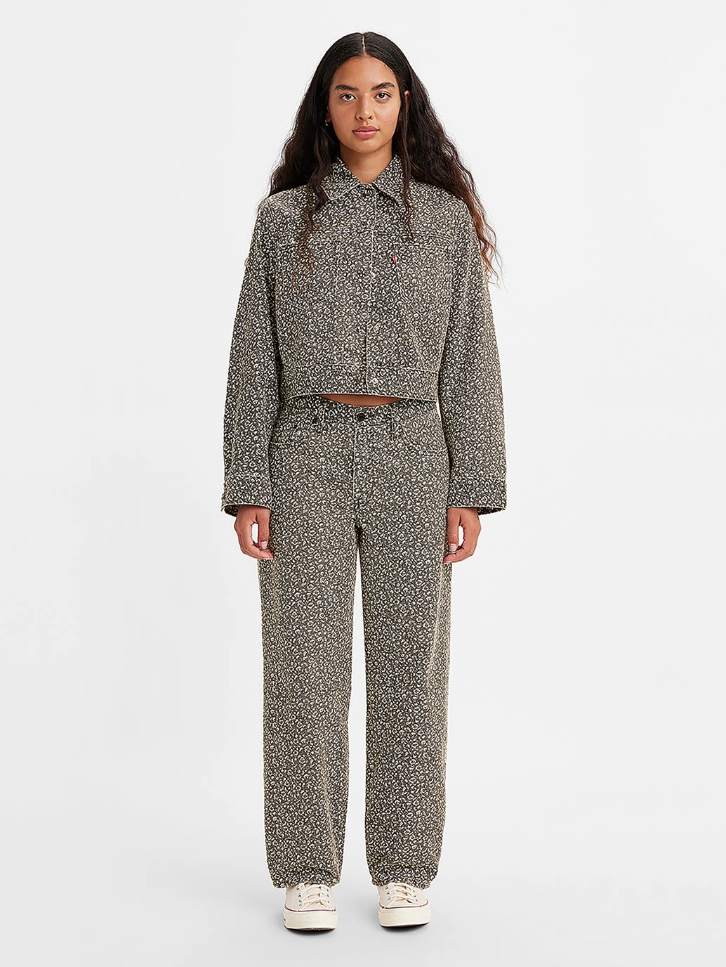 Unisex Friendly Cool Texture Women's Mid Rise Grey?Straight Trousers