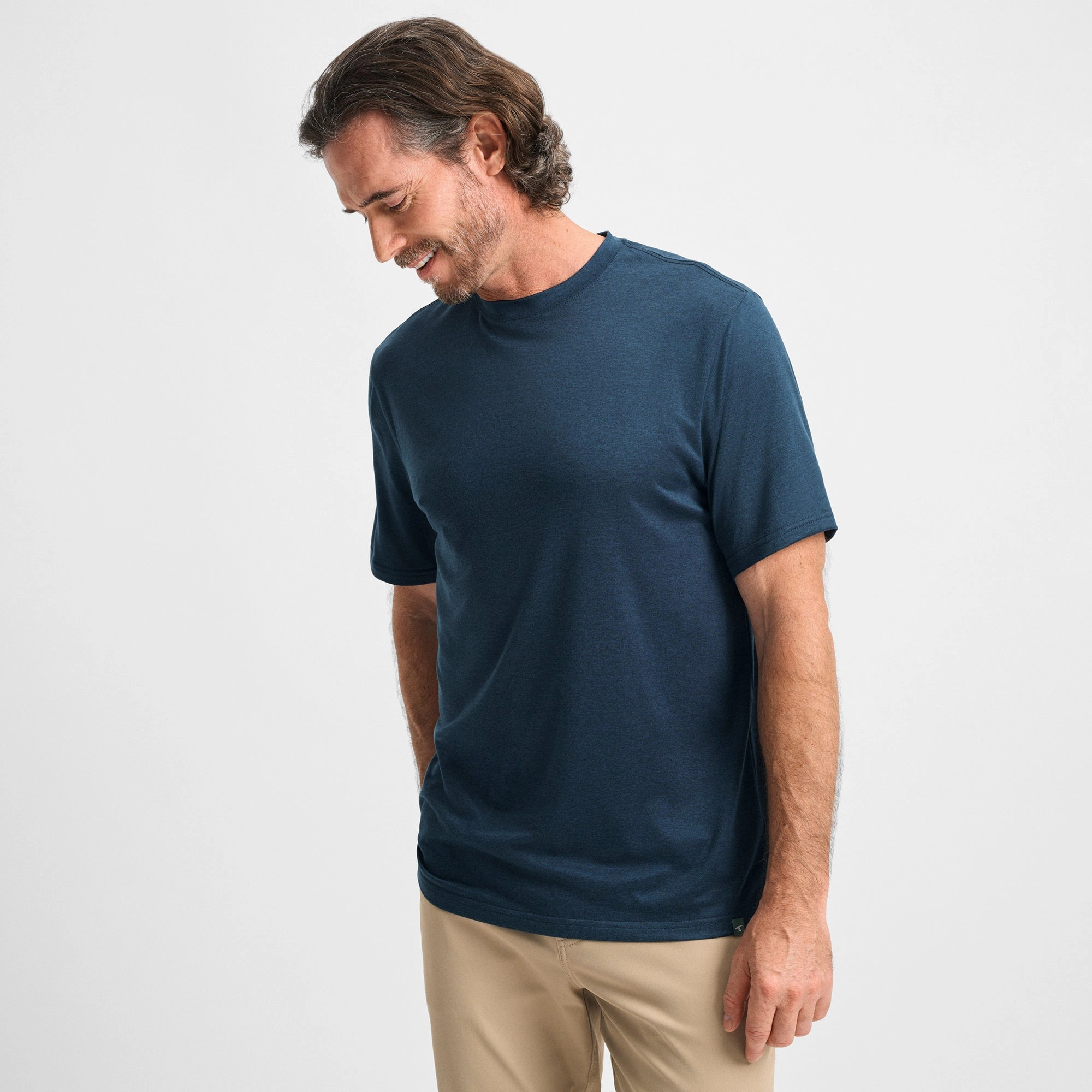 Navy Wander T-Shirt Eco Friendly Blend Microfiber Material