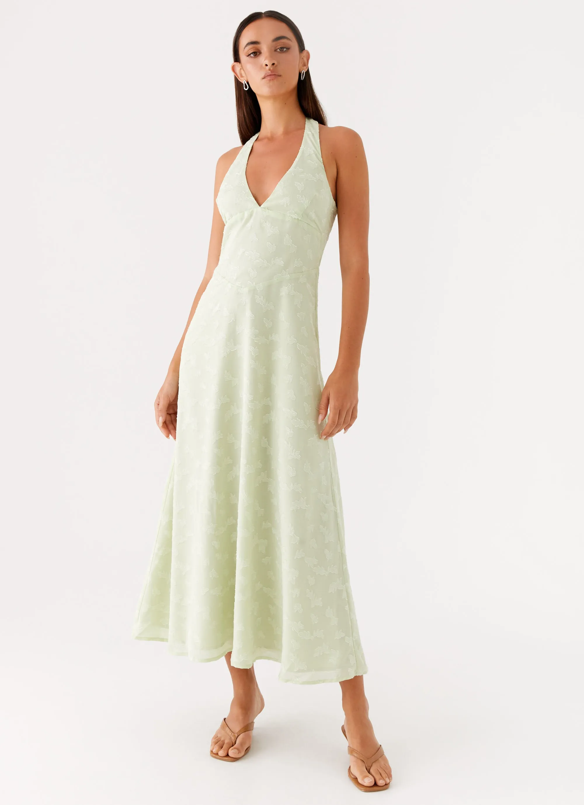Francesca Midi Dress - Sage Cool Elegance