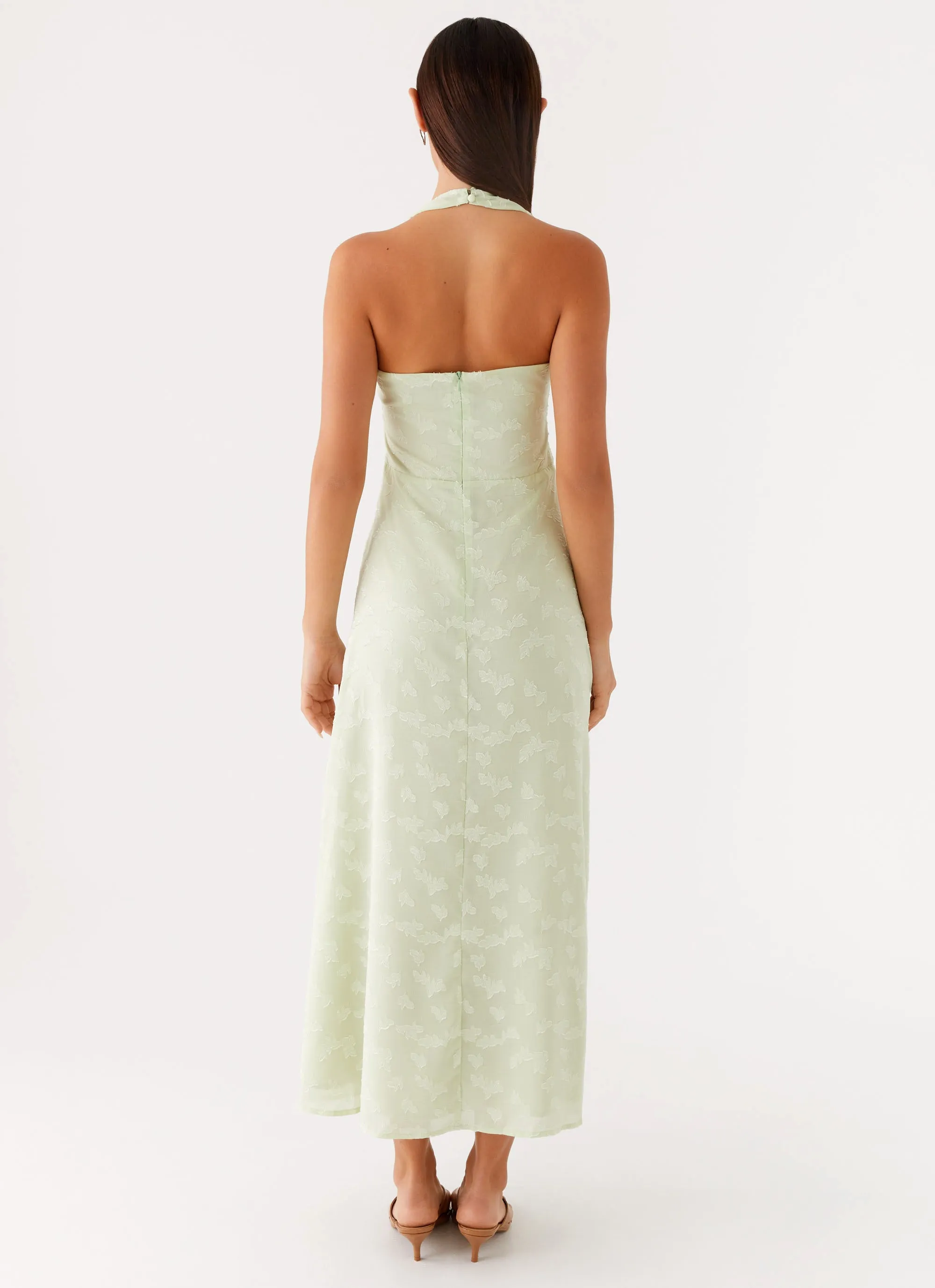 Relax Layers Subtle Charm Francesca Midi Dress - Sage