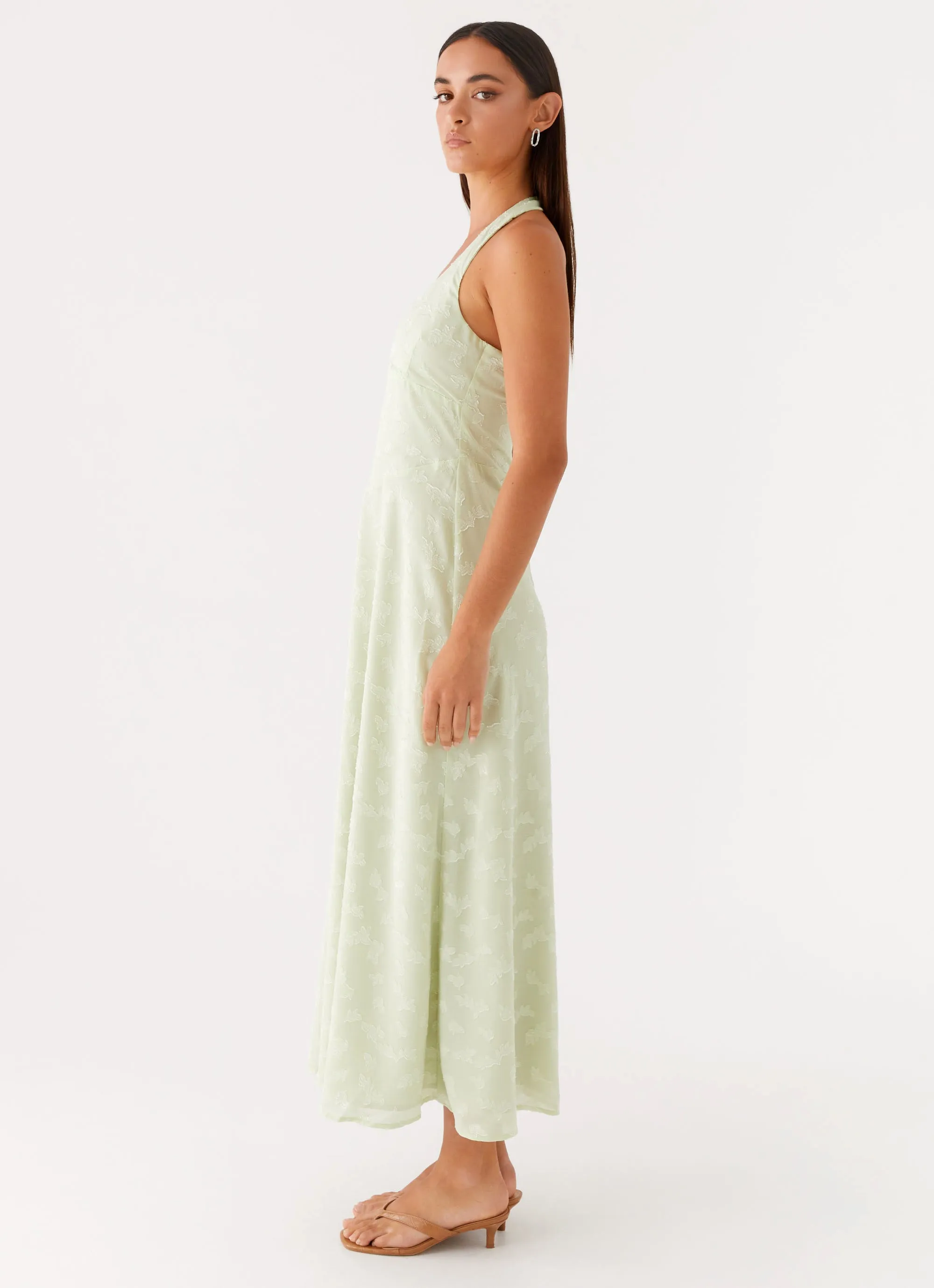 Francesca Midi Dress - Sage Soft Material Trendy Silhouette
