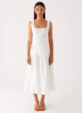 Quinn Midi Dress - White Calm Style