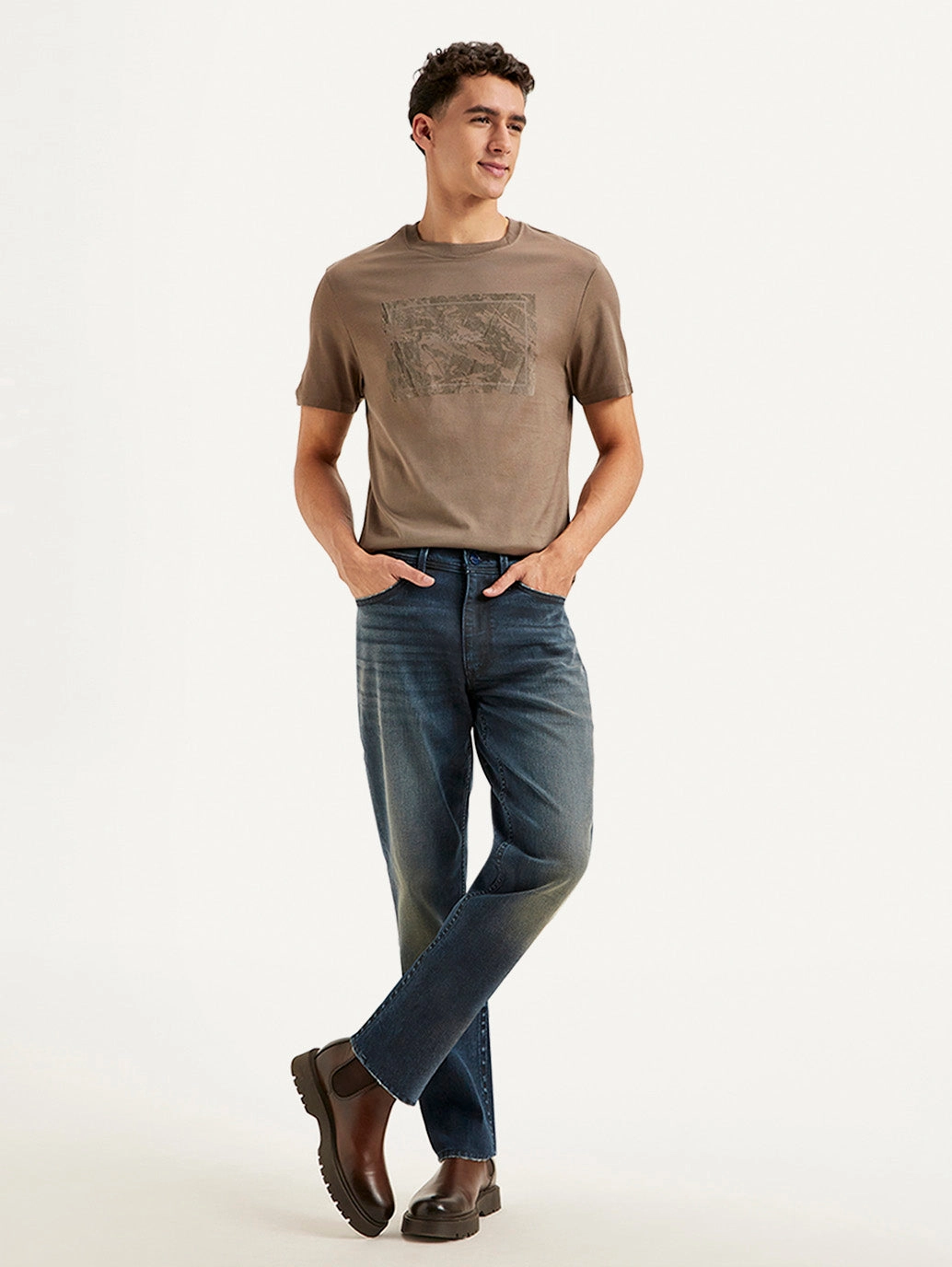 Men's Redloop 541 Blue Athletic Tapered Fit Mid Rise Jeans All Around Fit Customizable Fit