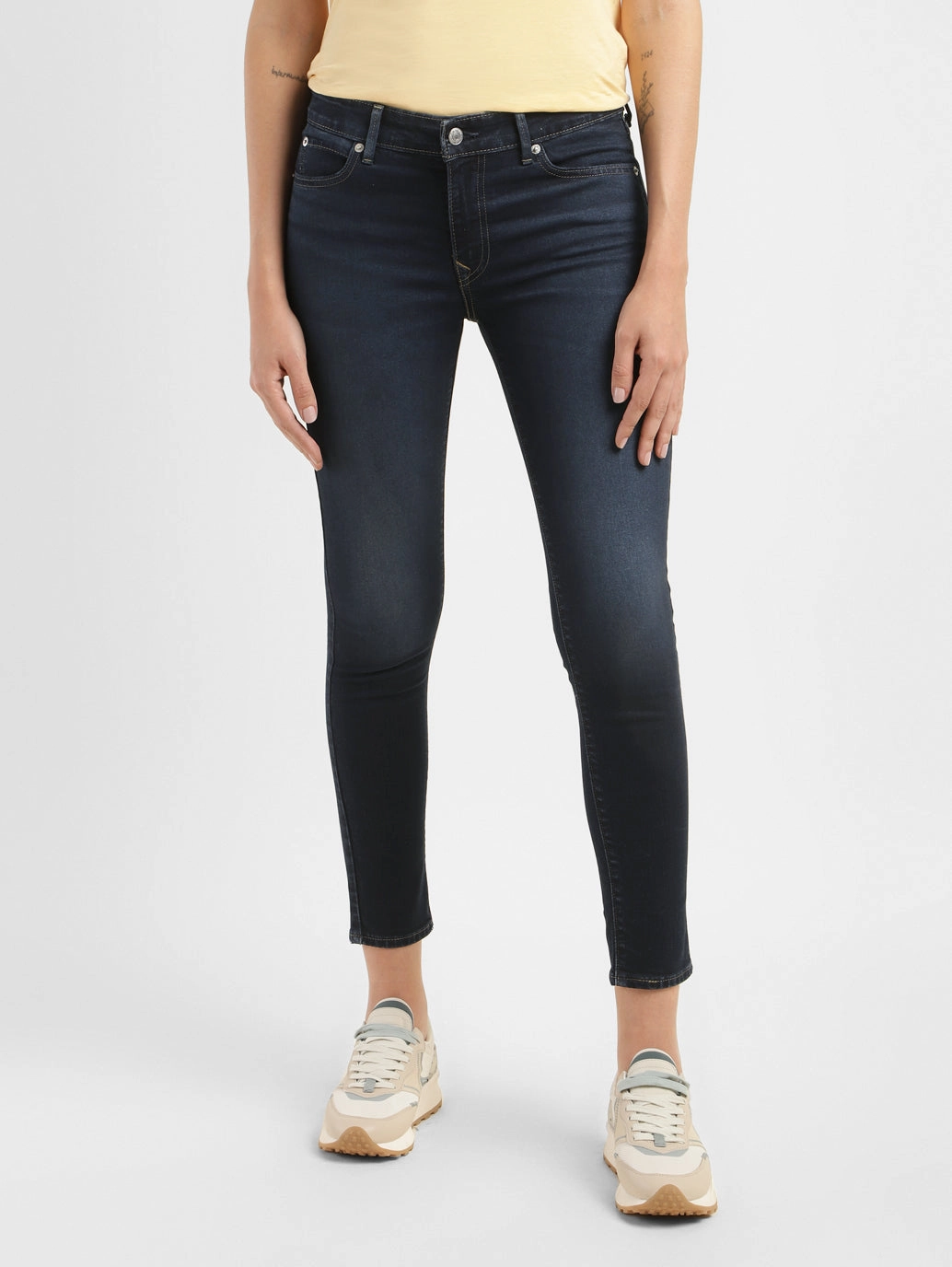 Anytime Fit Women's 711 Blue Skinny Fit Mid Rise Jeans
