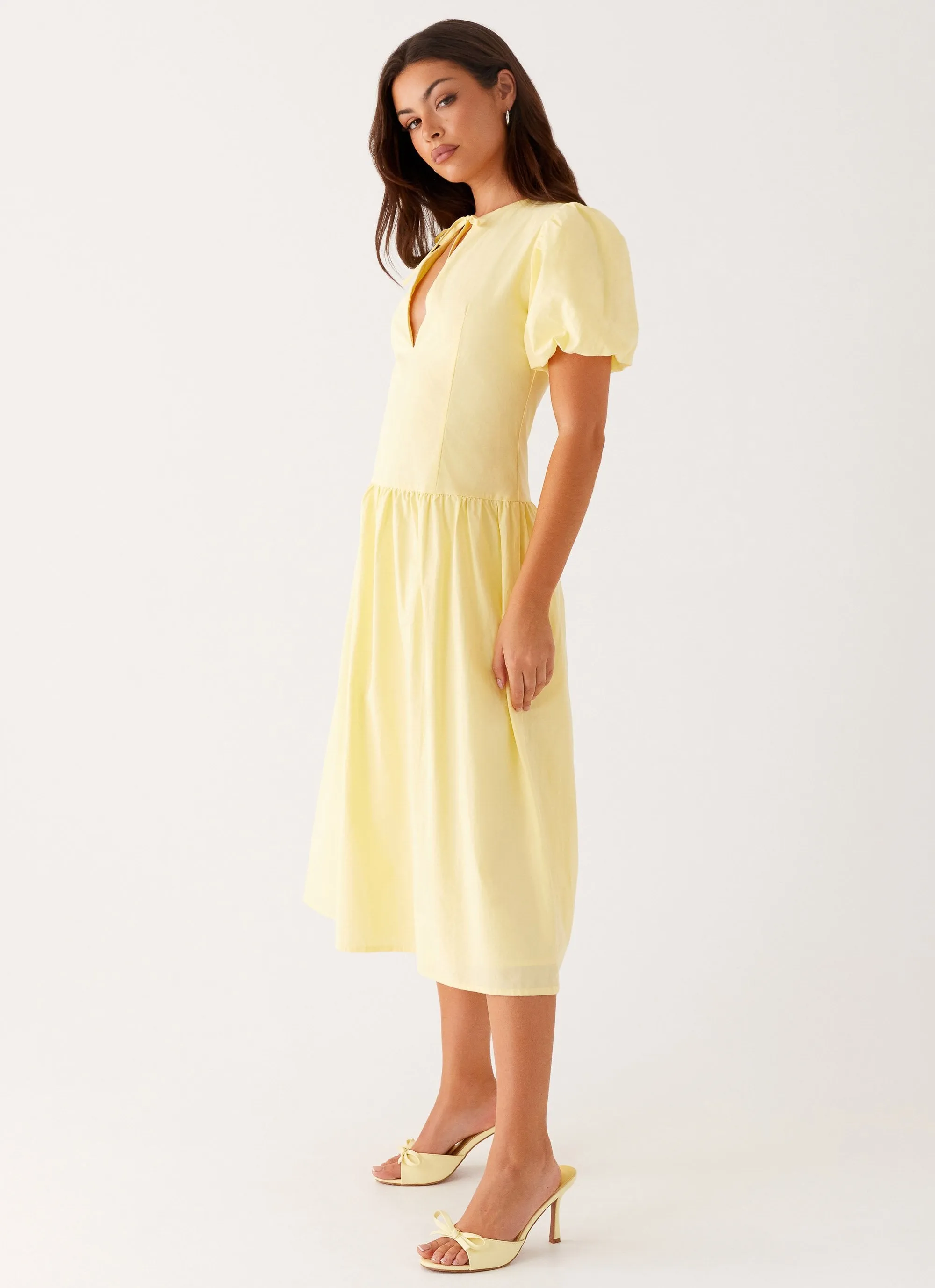 Comfy Flex Reyna Midi Dress - Yellow