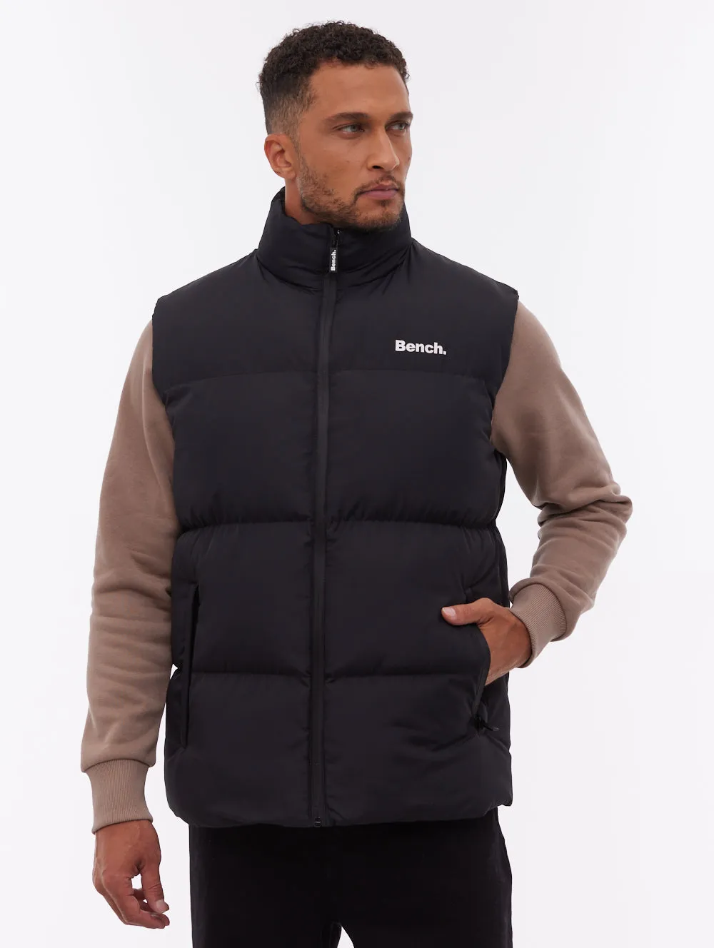 Comfort Fit Cut Rithko Puffer Vest - Black