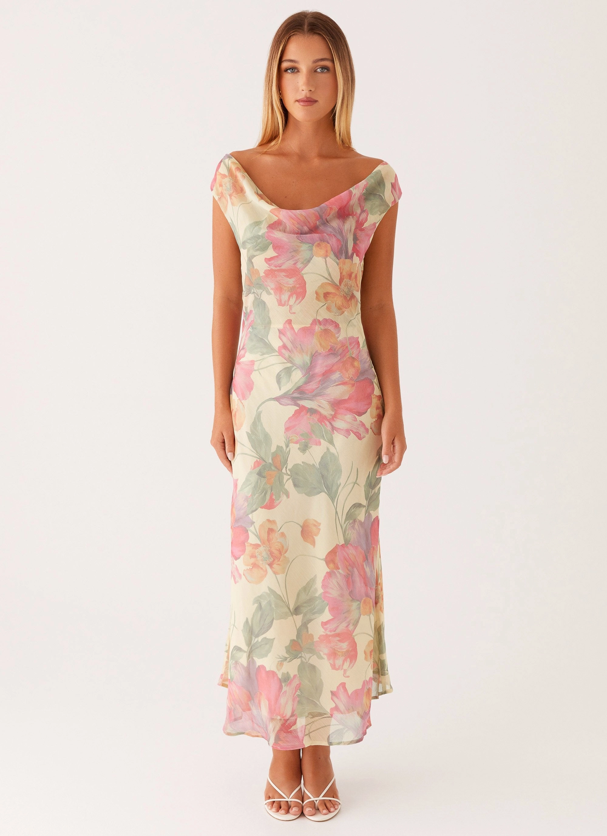 Fashionable Wear Role Model Maxi Dress - Yellow Peony