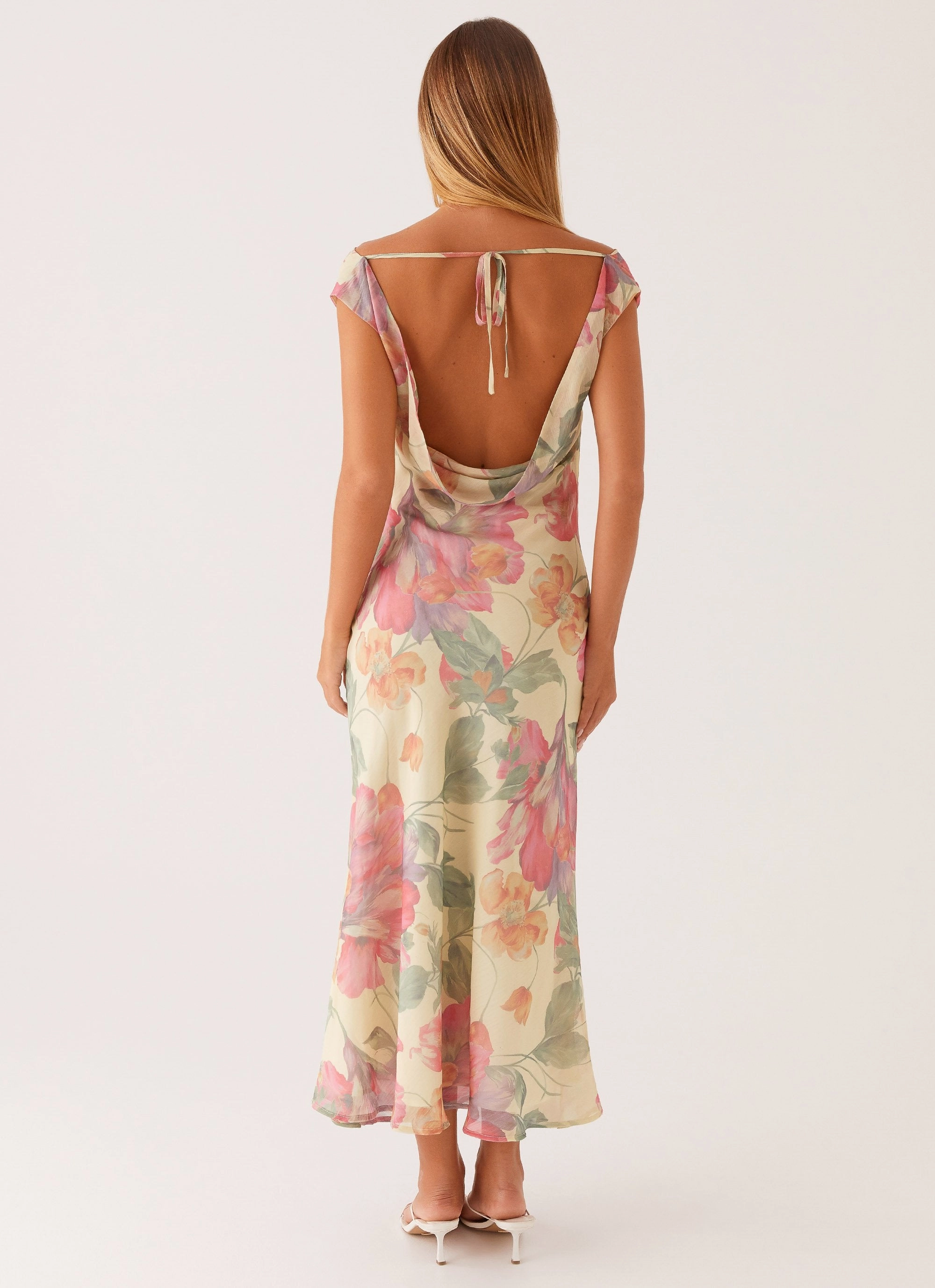 Role Model Maxi Dress - Yellow Peony Basic Shape Spring-Season