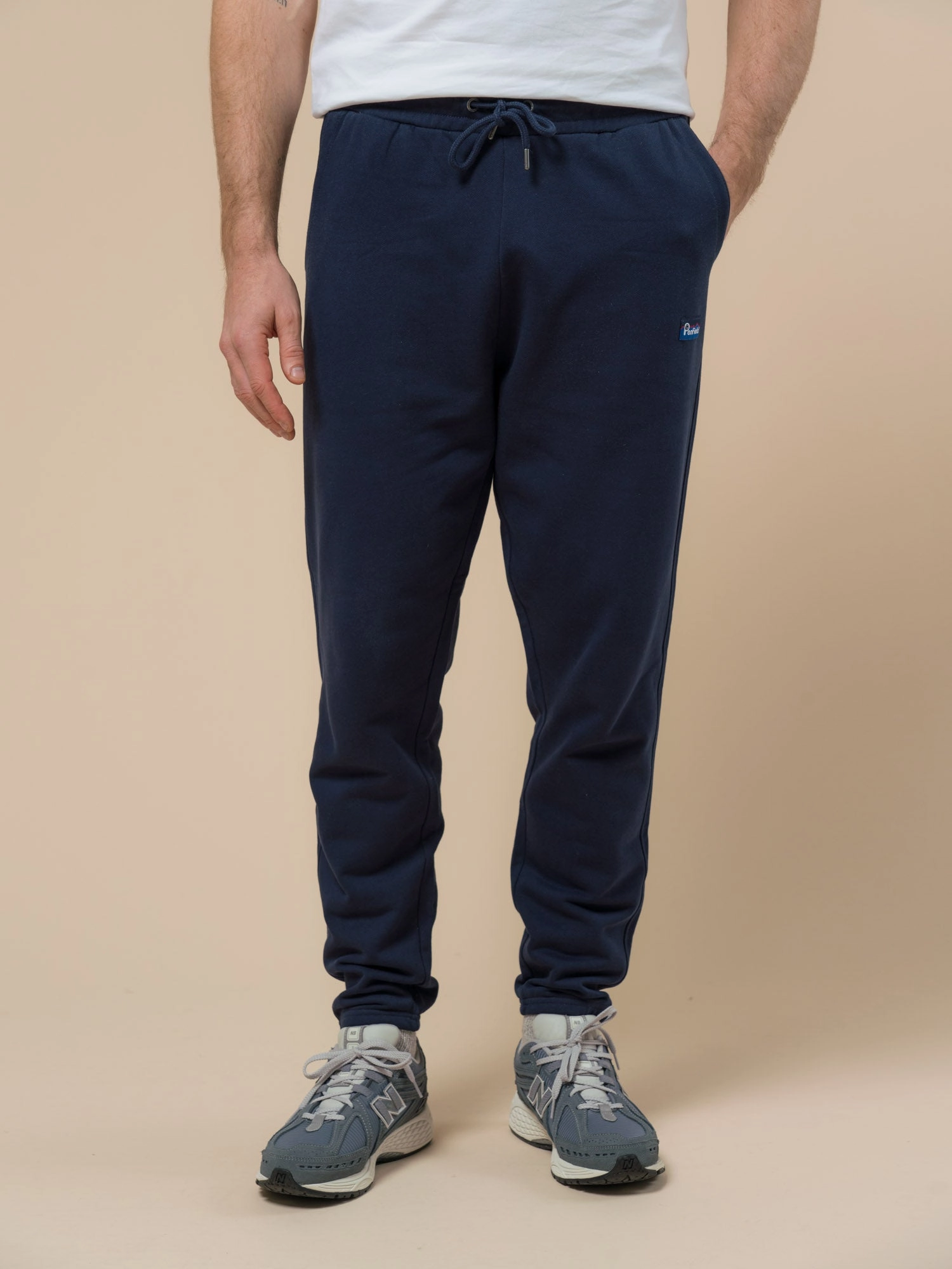 Original Logo Sweat Pant in Navy Blue Body Movement Temperature Regulating