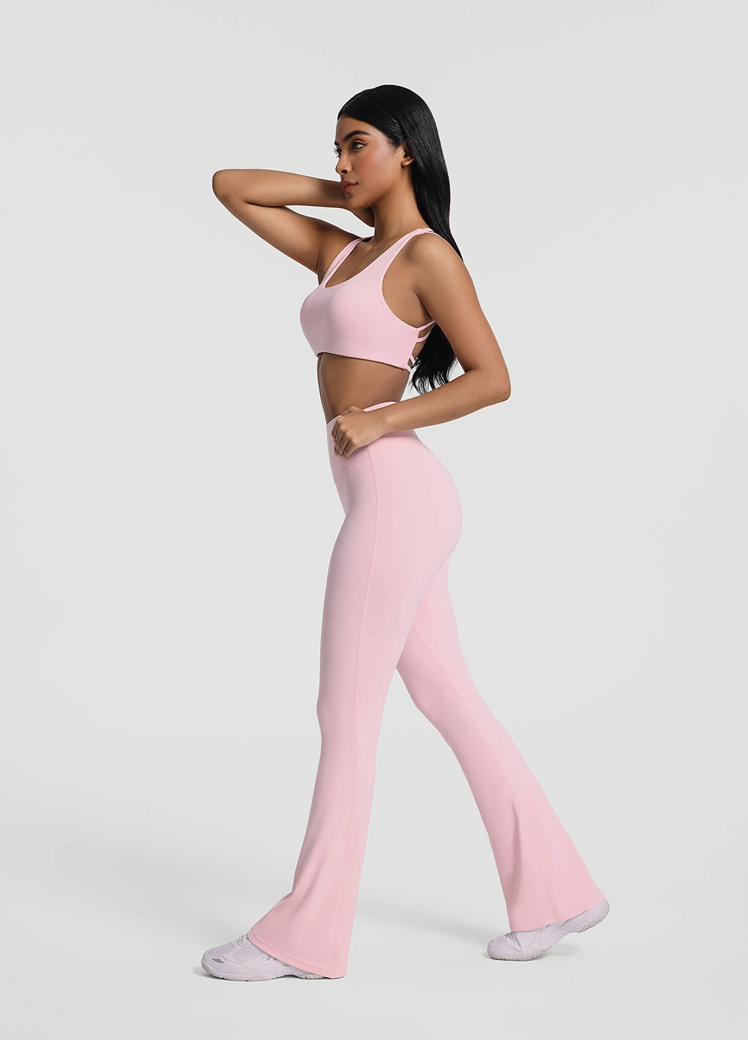 Flattering Silhouette Tall Fit Dance Studio Ruched Flared Leggings
