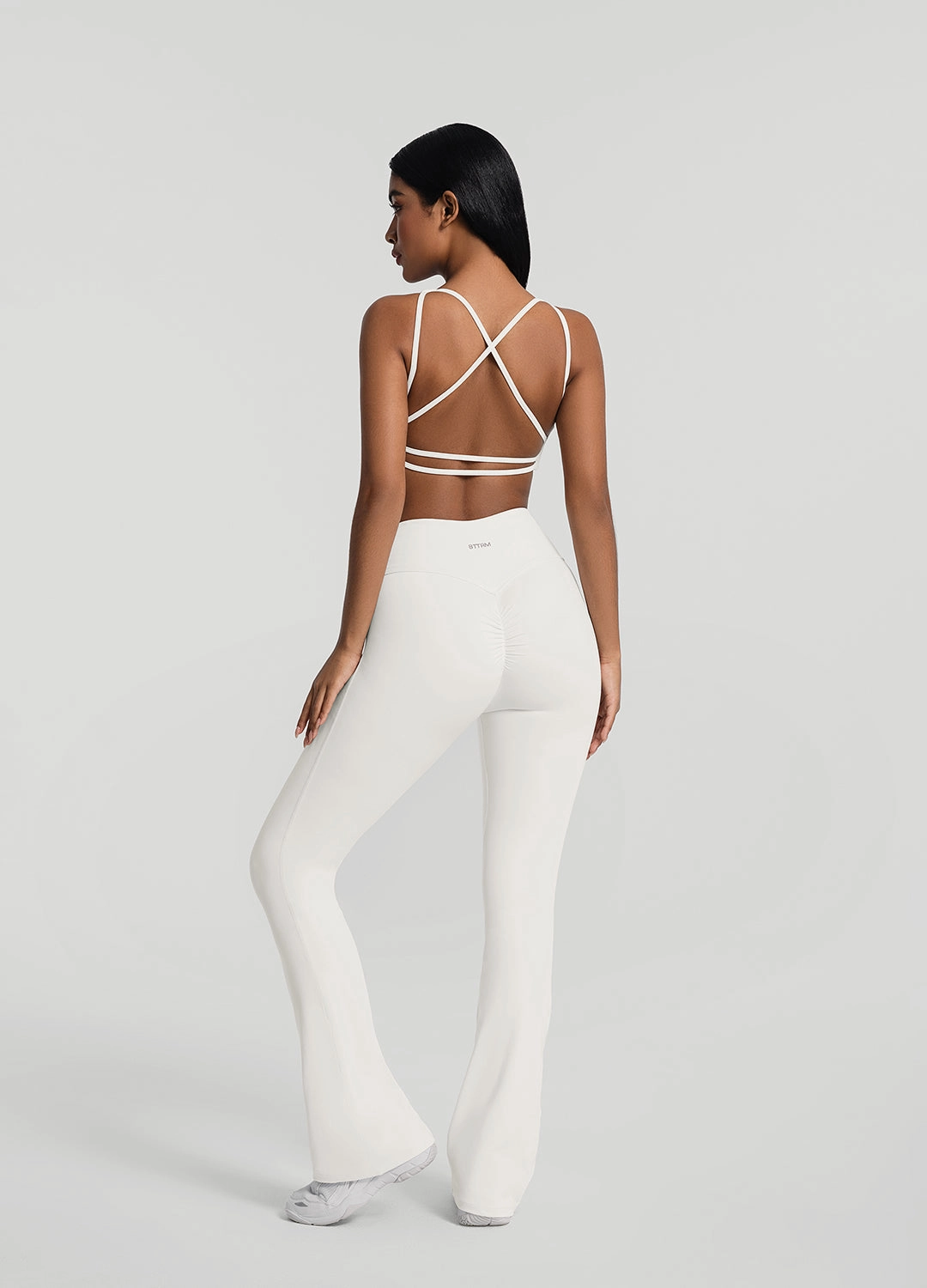 Eco Friendly Fitness Lover Ruched Flared Leggings