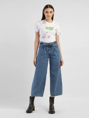 Sustainable Beach Day Lightweight Parent Style Durable Women's Blue Baggy Fit Mid Rise Jeans