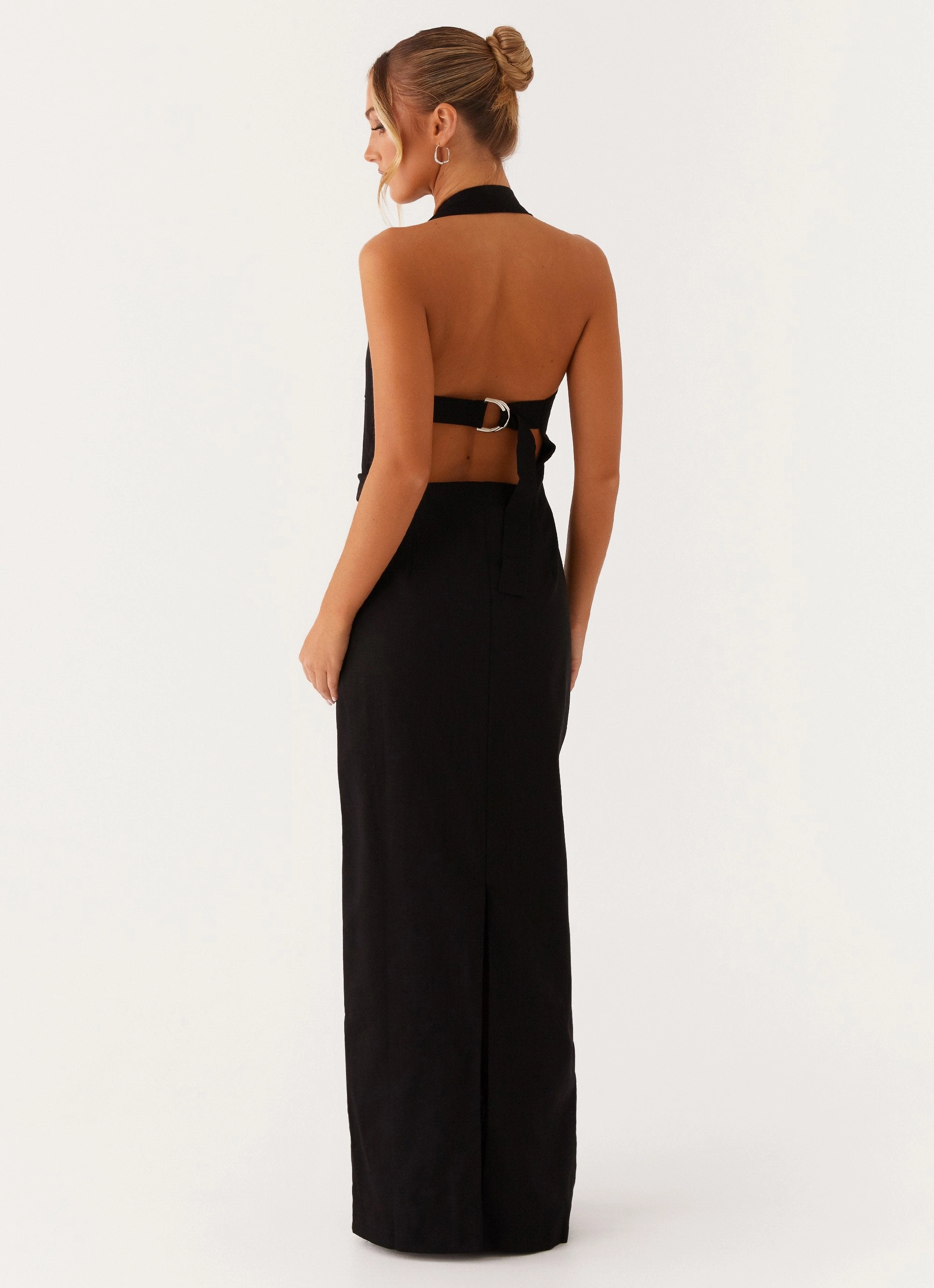 Urban Style Sophisticated Style Rumour Has it Maxi Dress - Black