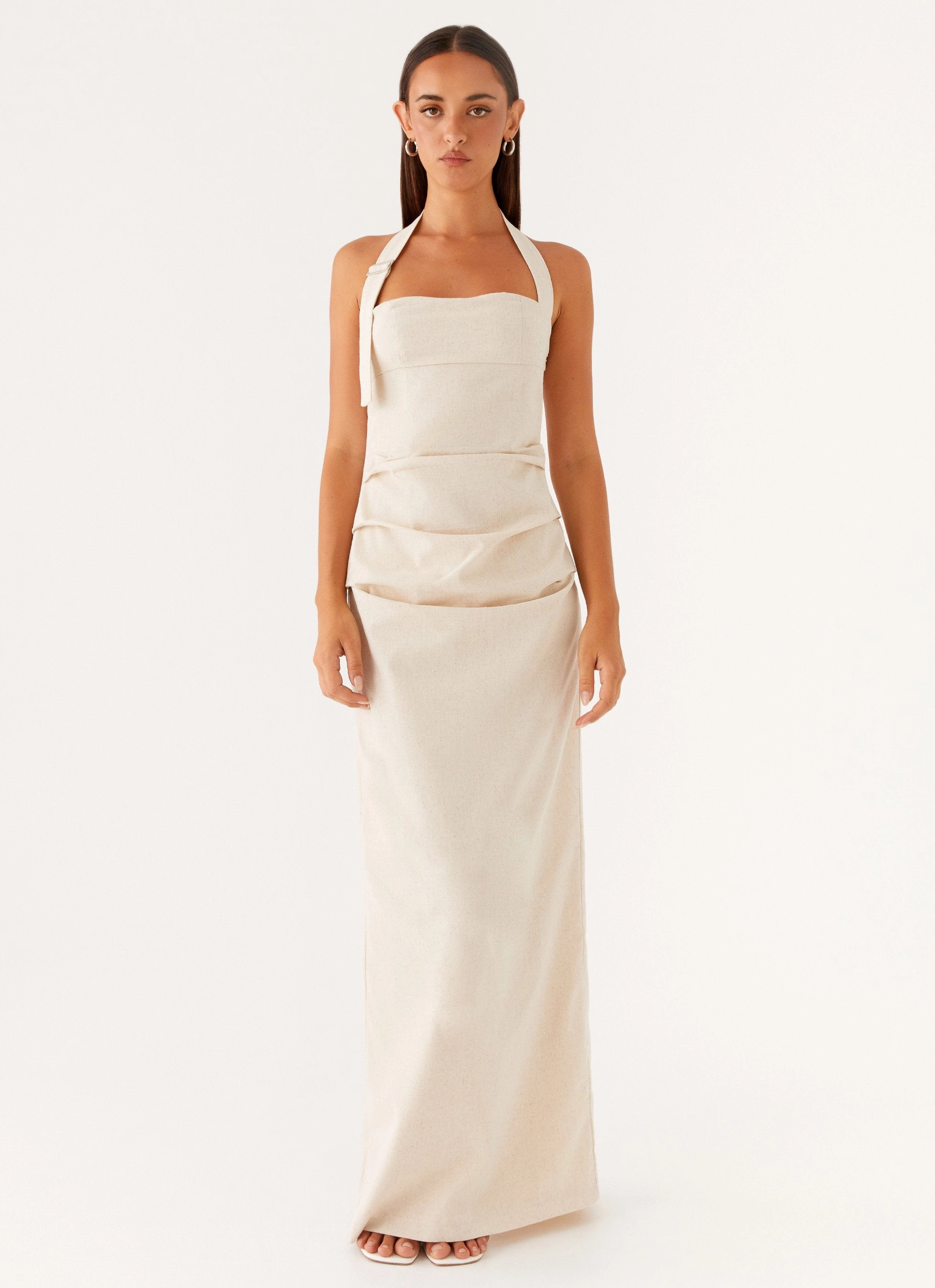 Layered Movement Rumour Has It Maxi Dress - Oatmeal