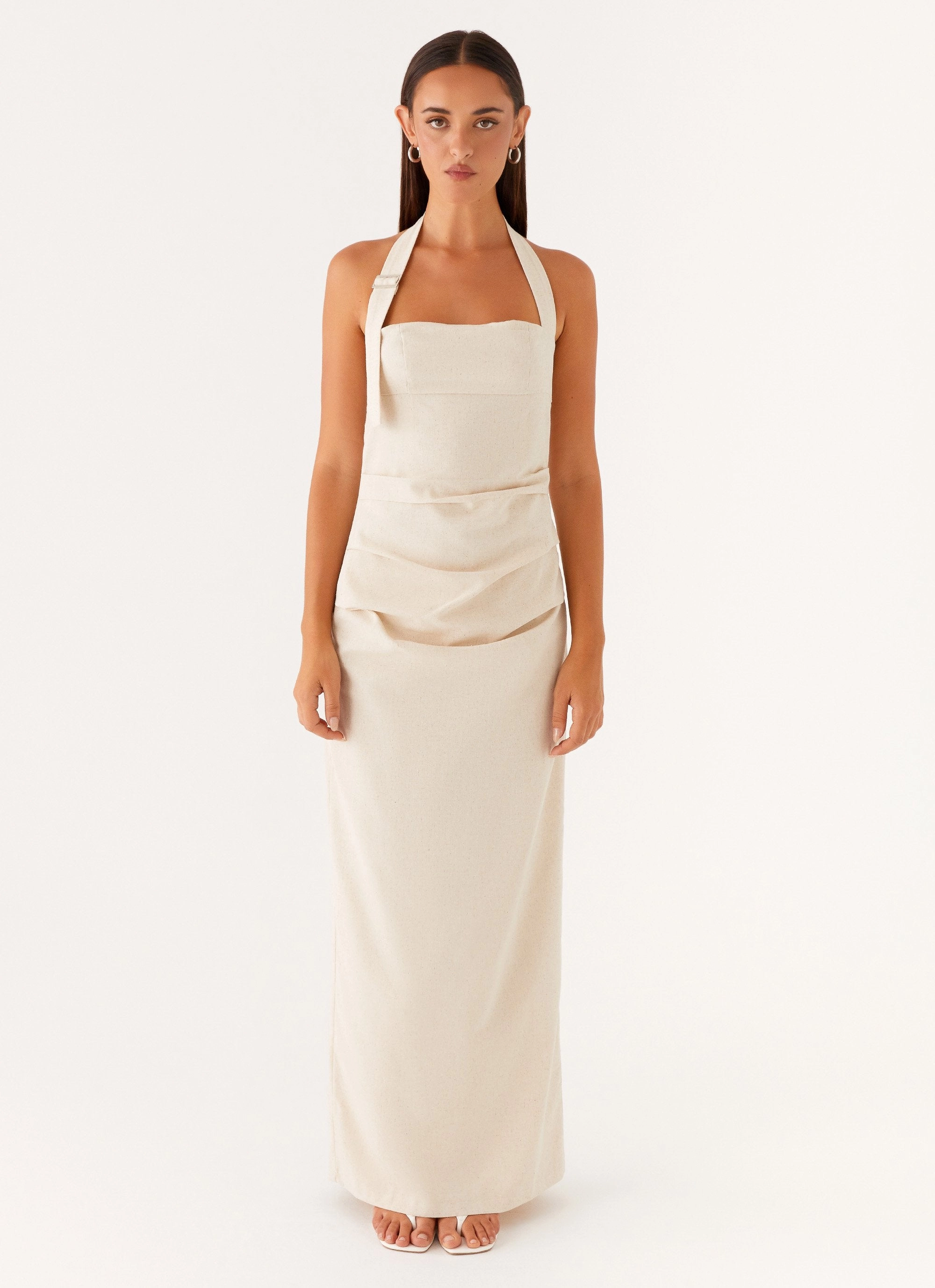 Soft Tone Rumour Has It Maxi Dress - Oatmeal