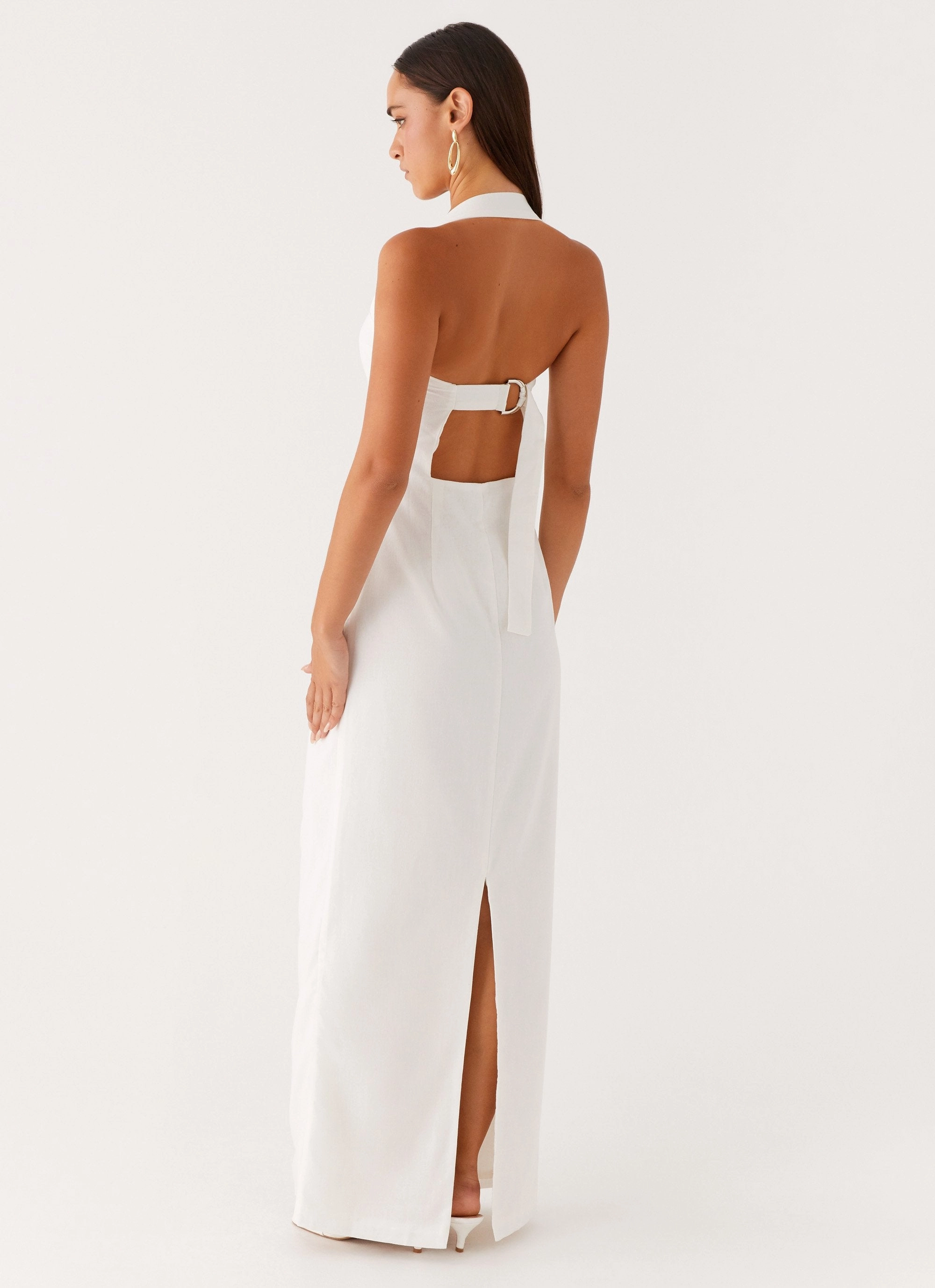 Rumour Has it Maxi Dress - White Crisp Detail Soft Gradient
