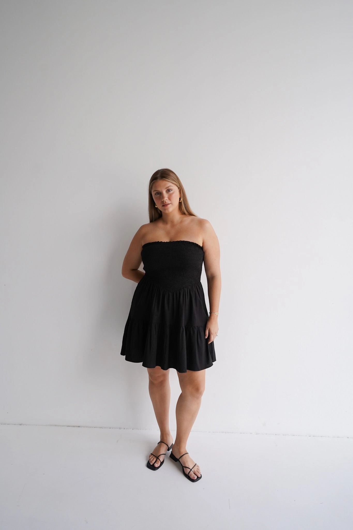 RYLIN DRESS BLACK Formal Look Silk Flow