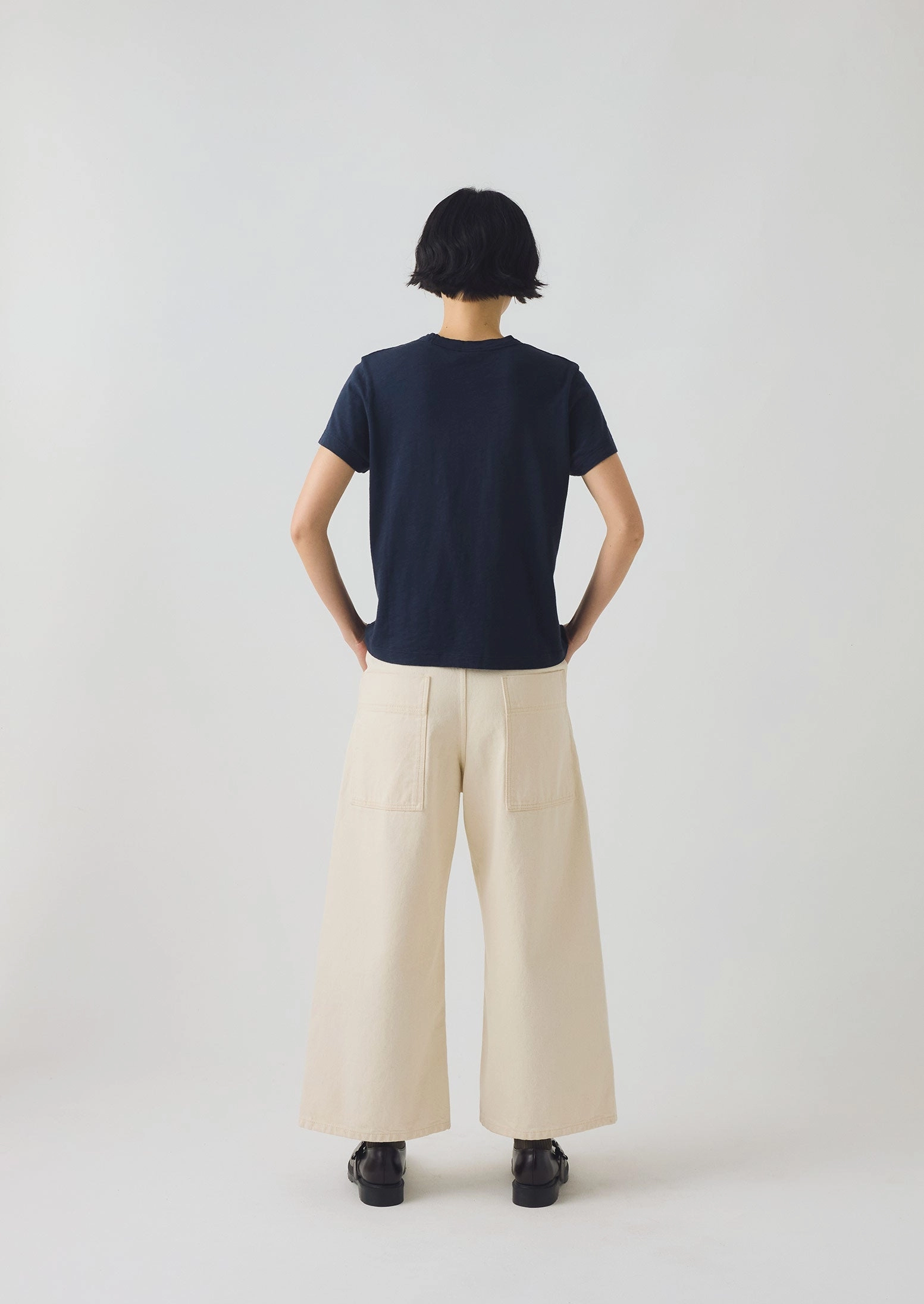 Sadie Organic Cotton Boy Tee | Dark Indigo WrinkleResistant