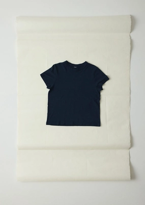 Sadie Organic Cotton Boy Tee | Dark Indigo WaffleWeave Durable Reinforced Hem