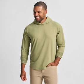 Sage Wander Hoodie Ribbed Trim Classic Crew Neck
