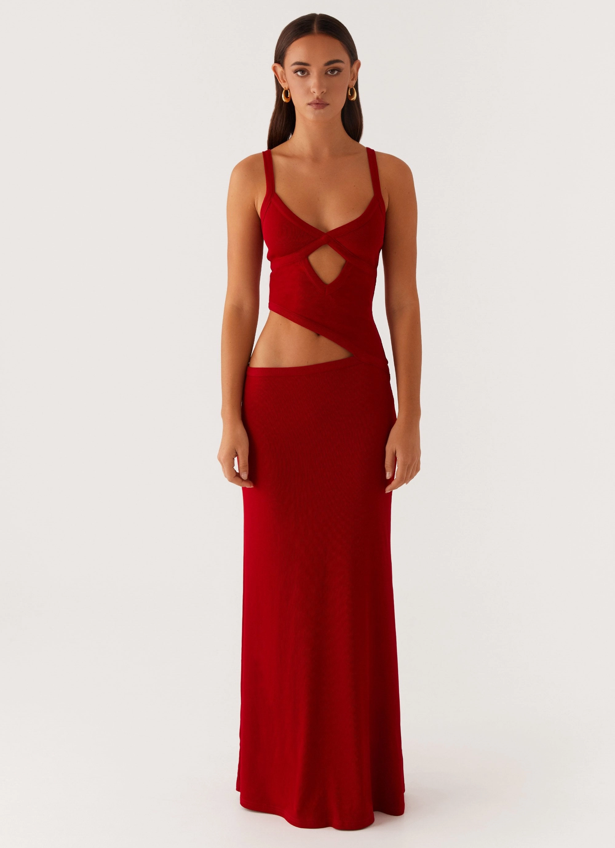 Jocelyn Maxi Dress - Red Trendy pick