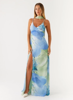 Lounge Feel Sleek Presence Sanctuary Maxi Dress - Flower Print