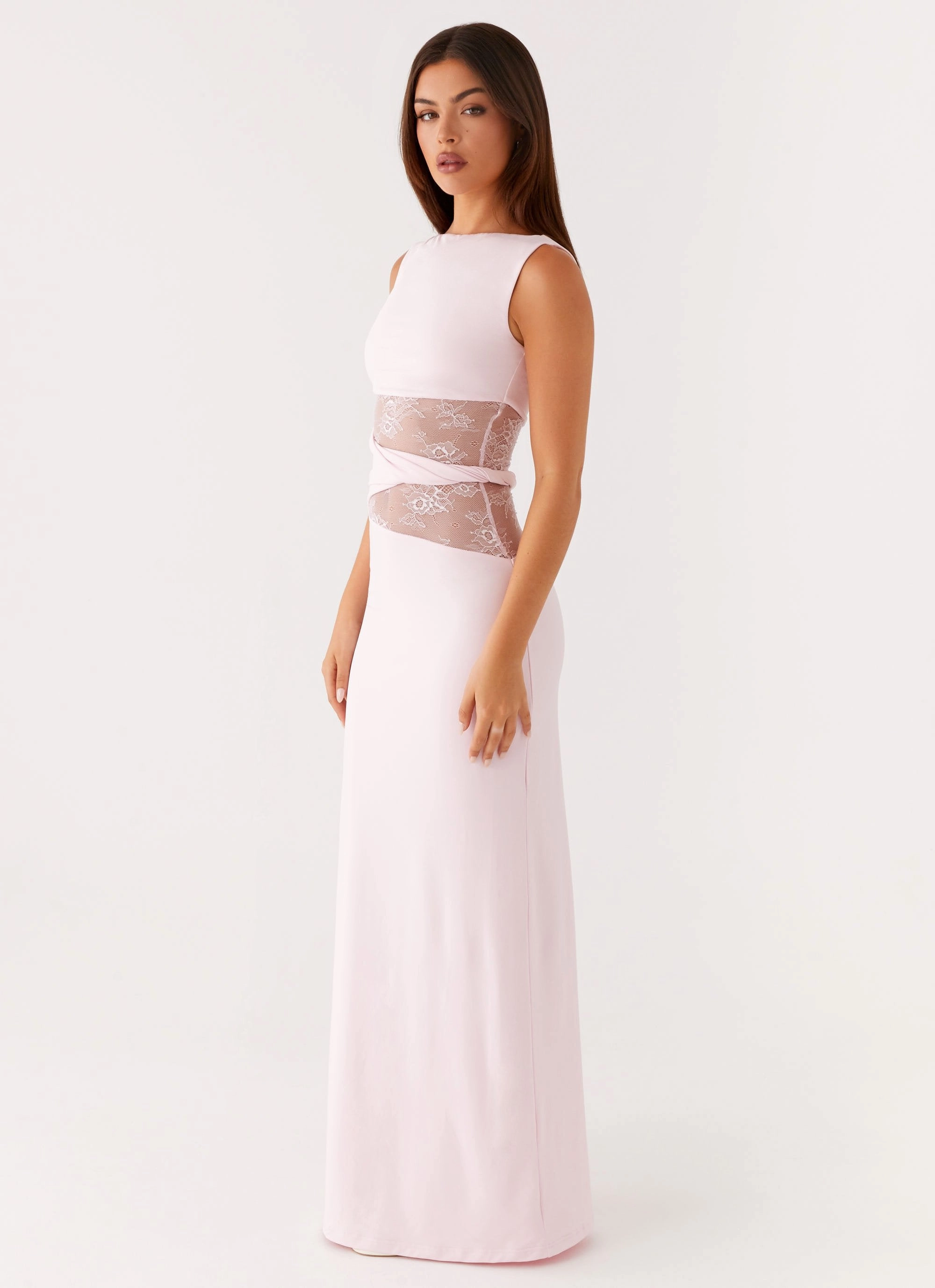 Linen Vibe Karma Maxi Dress - Pink