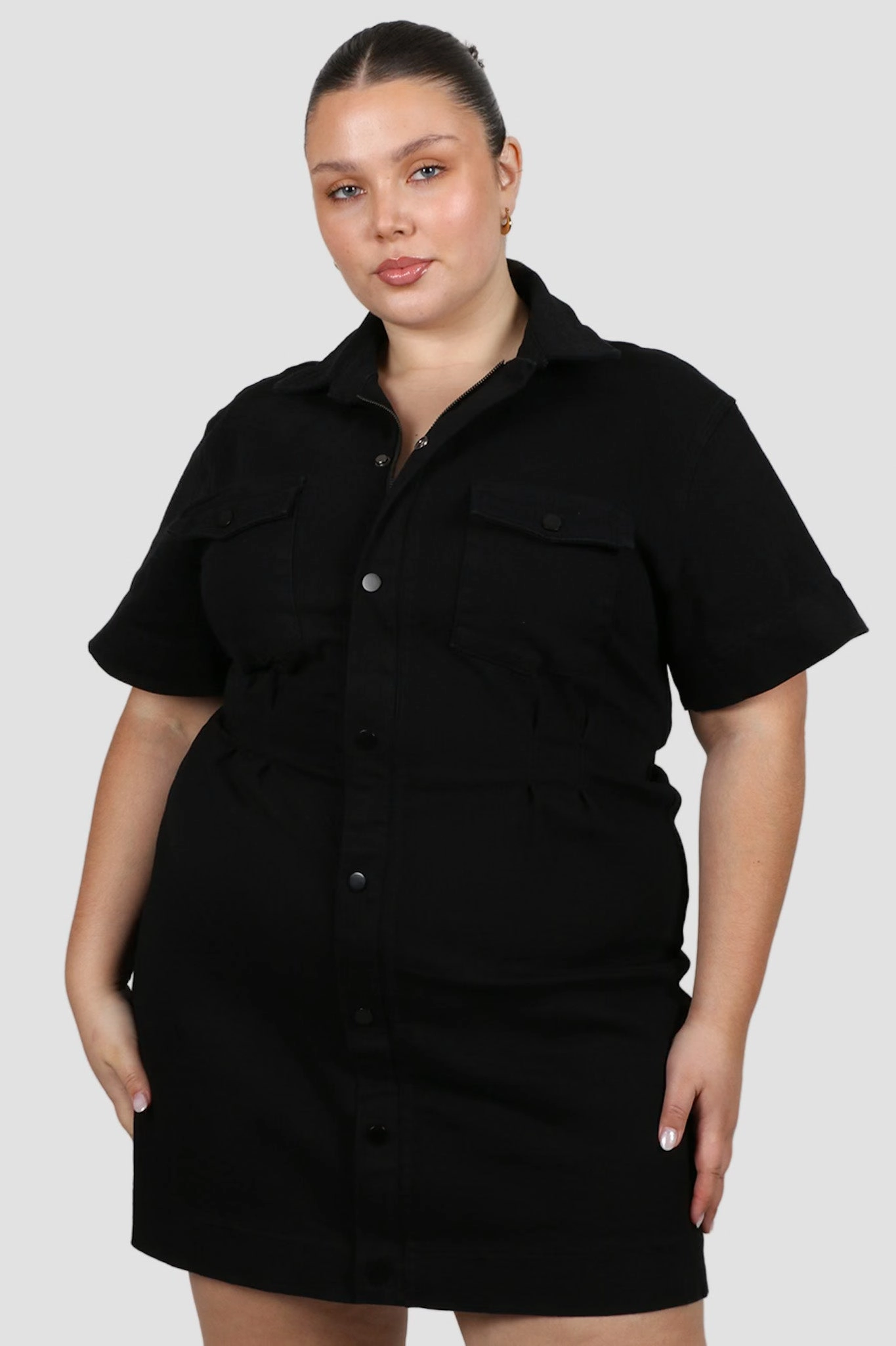 SAVEIRA DENIM DRESS BLACKOUT Stay Cool