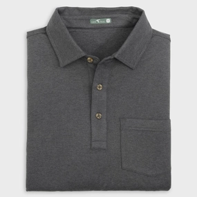 Simple Elegance Casual Fit Graphite Wander Long Sleeve Polo