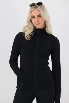 Glow In Dark Trims Casual Fit Silhouette Skechers Go Walk Jacket Black