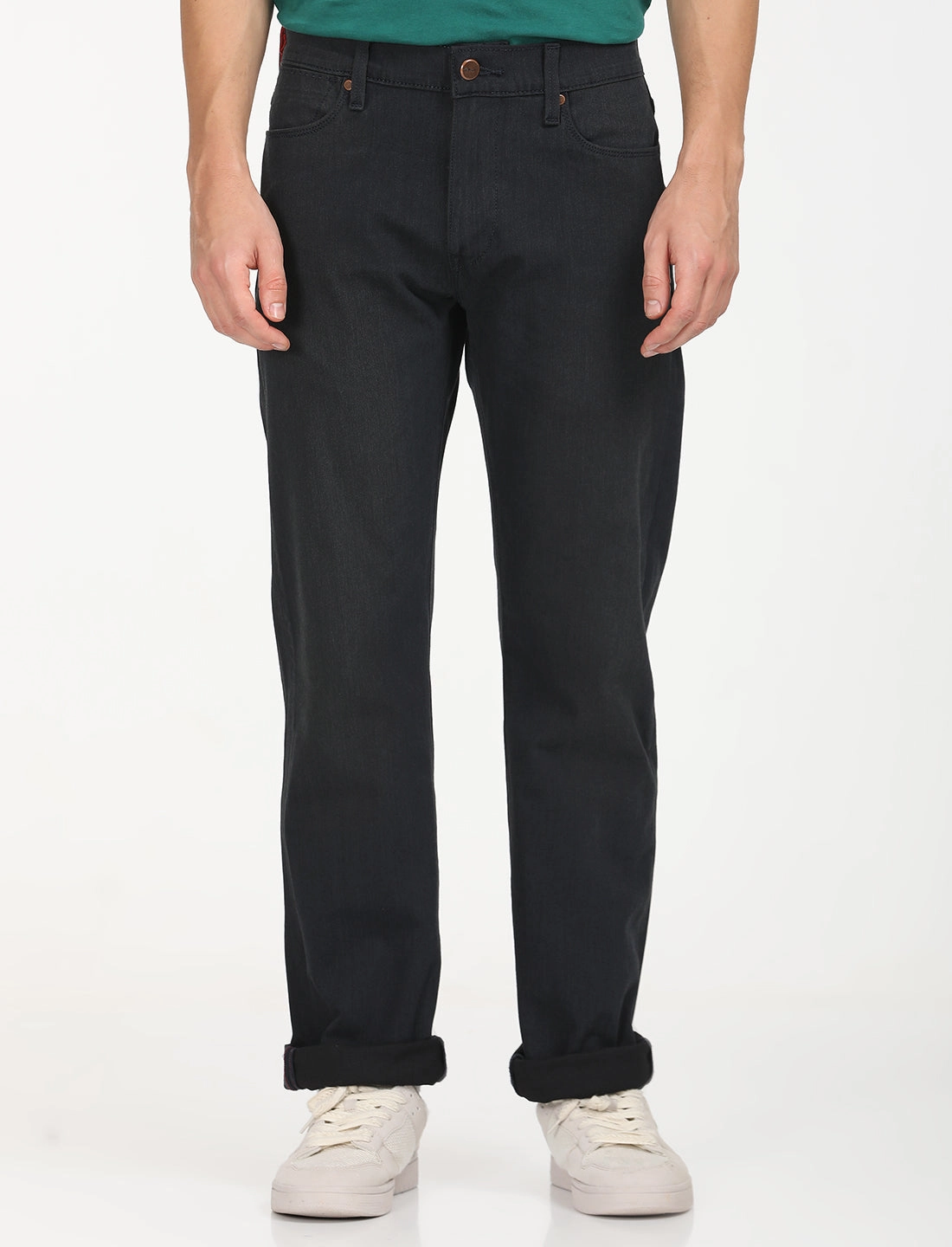 Men's Redloop 513 Navy Blue Slim Straight Fit Mid Rise Jeans Youth Style Weekend Style Rainy Day