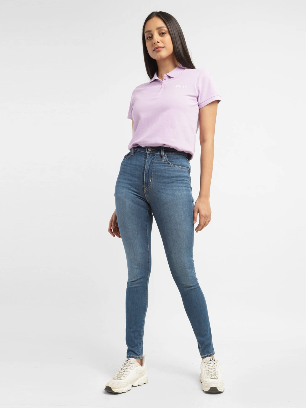 Non Irritating Inner Lining Women's Blue Mile High Wide Leg Fit High Rise Jeans