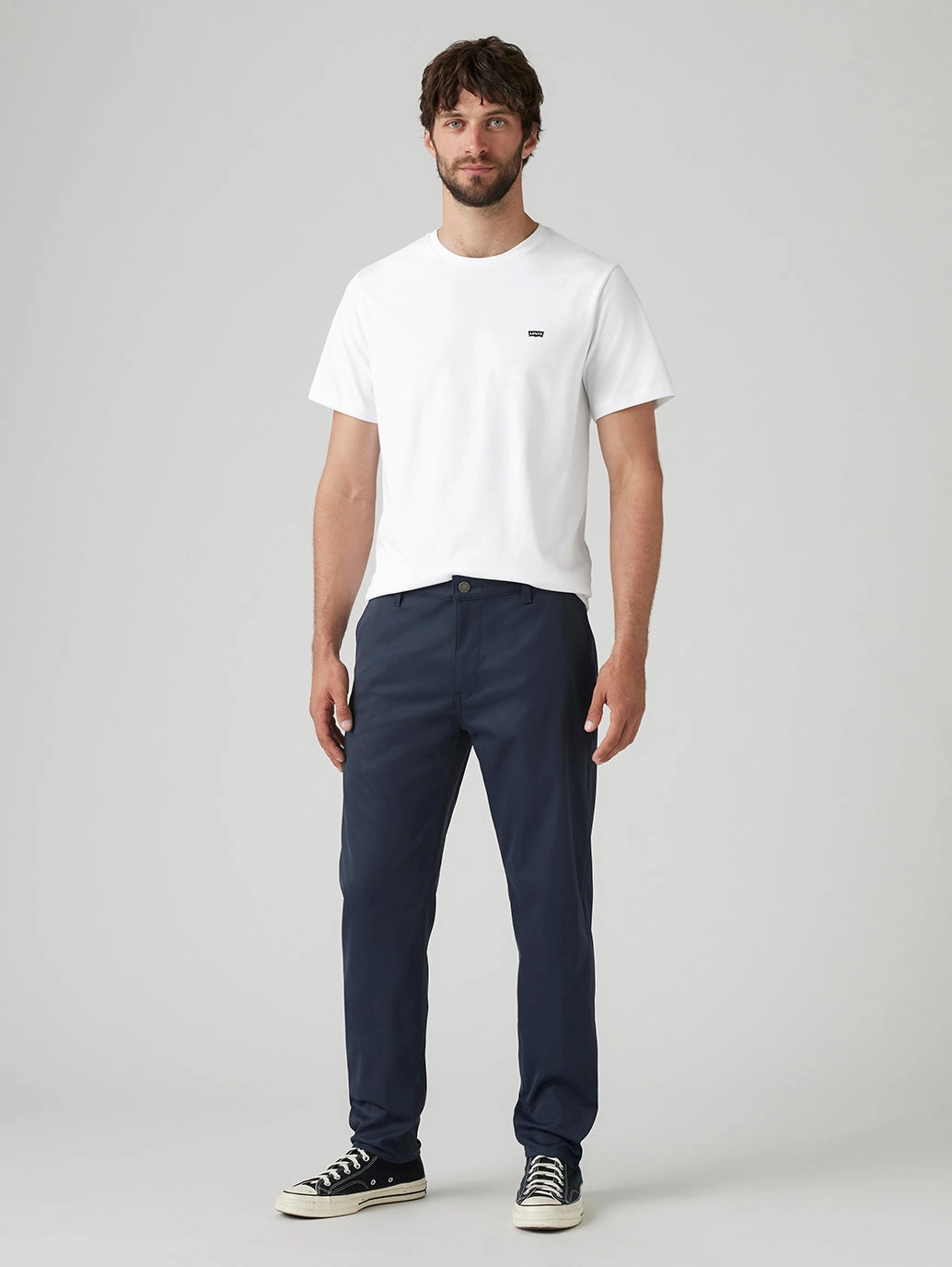 Sporty Design Men's Navy Regular Fit Tech Pant Chinos