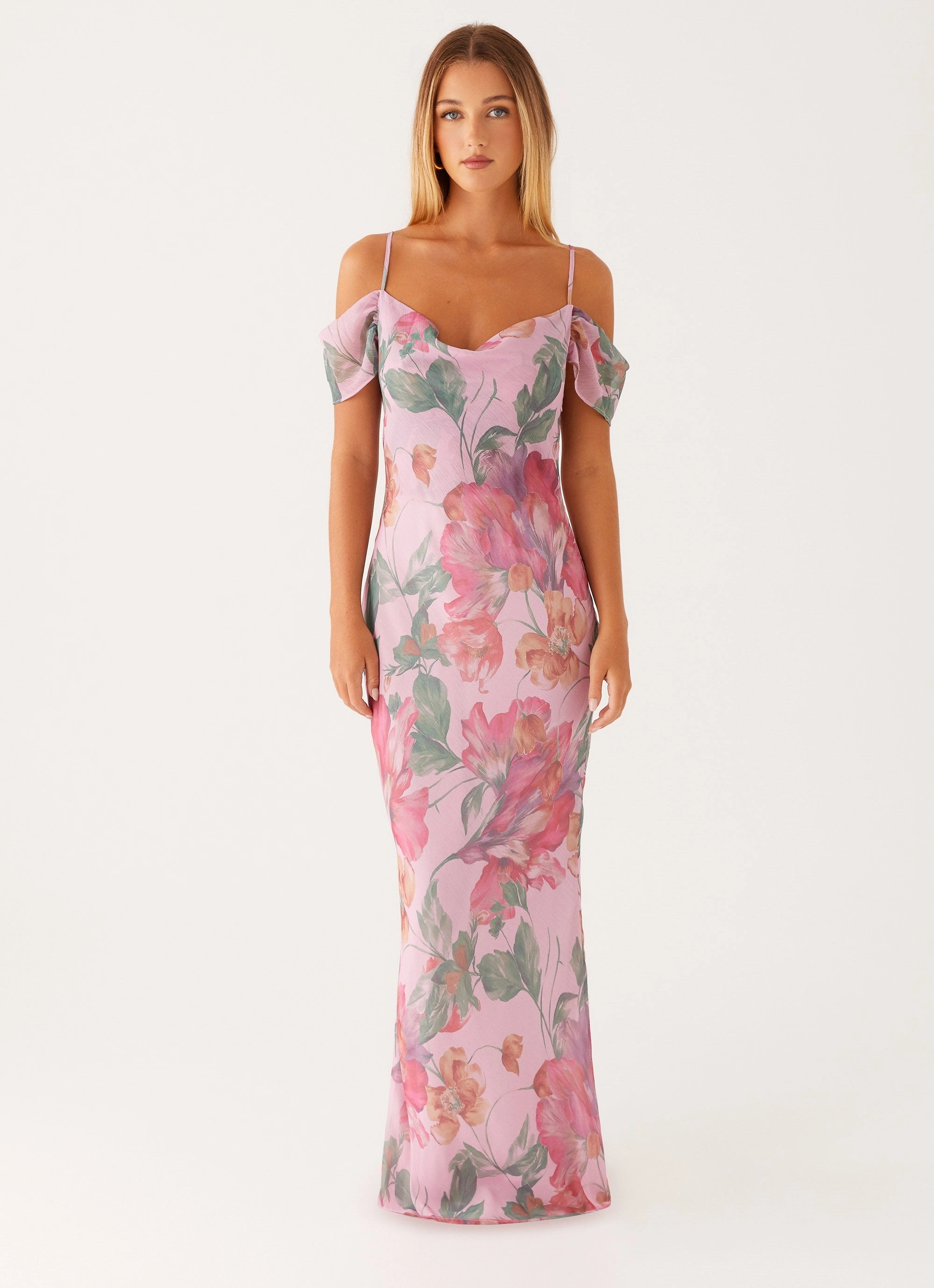 Seline Maxi Dress - Pink Floral Classic Move